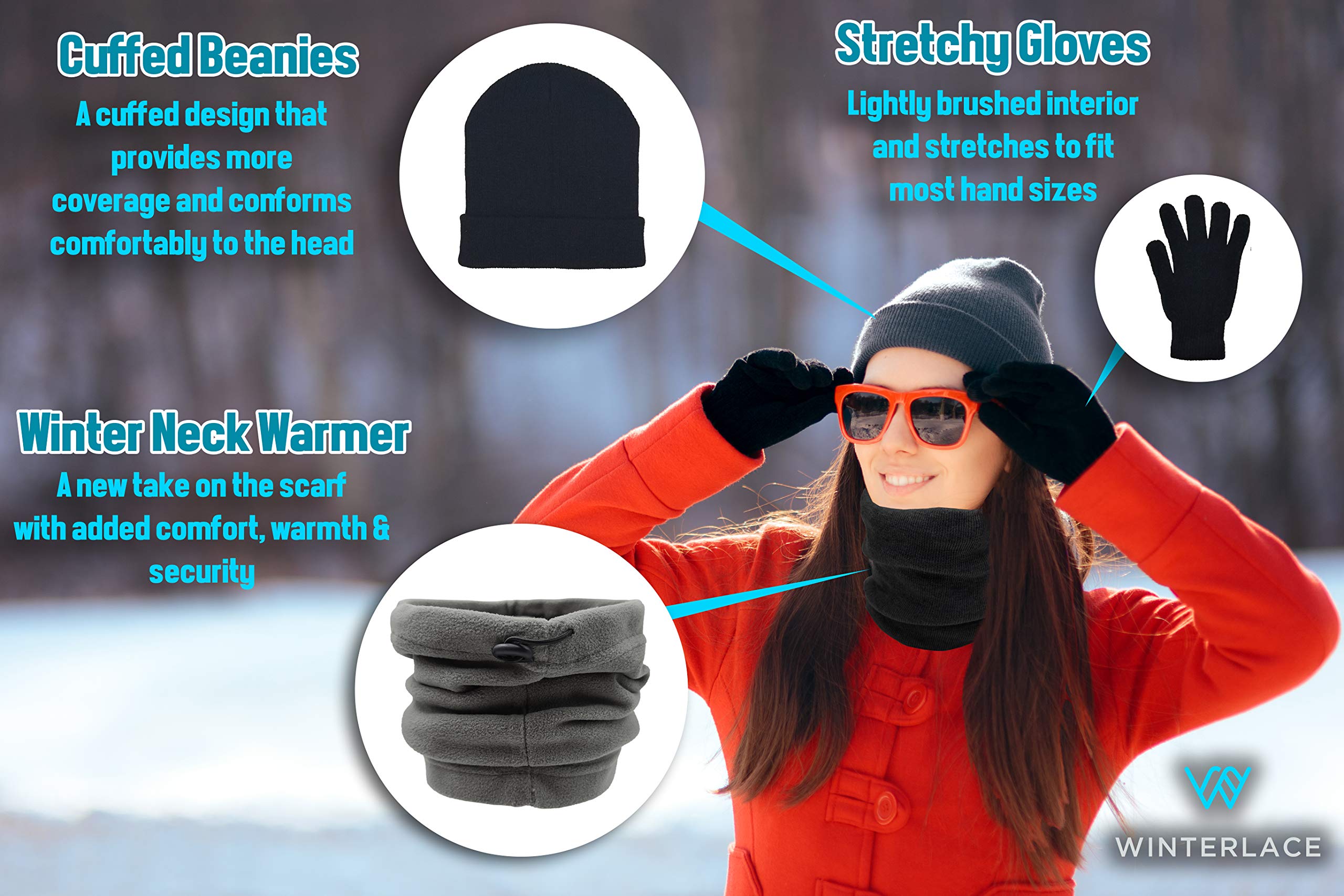 72x Winter Gloves, Beanies, Neck Warmers Unisex Bulk Pack Donation Charity Care Bundle