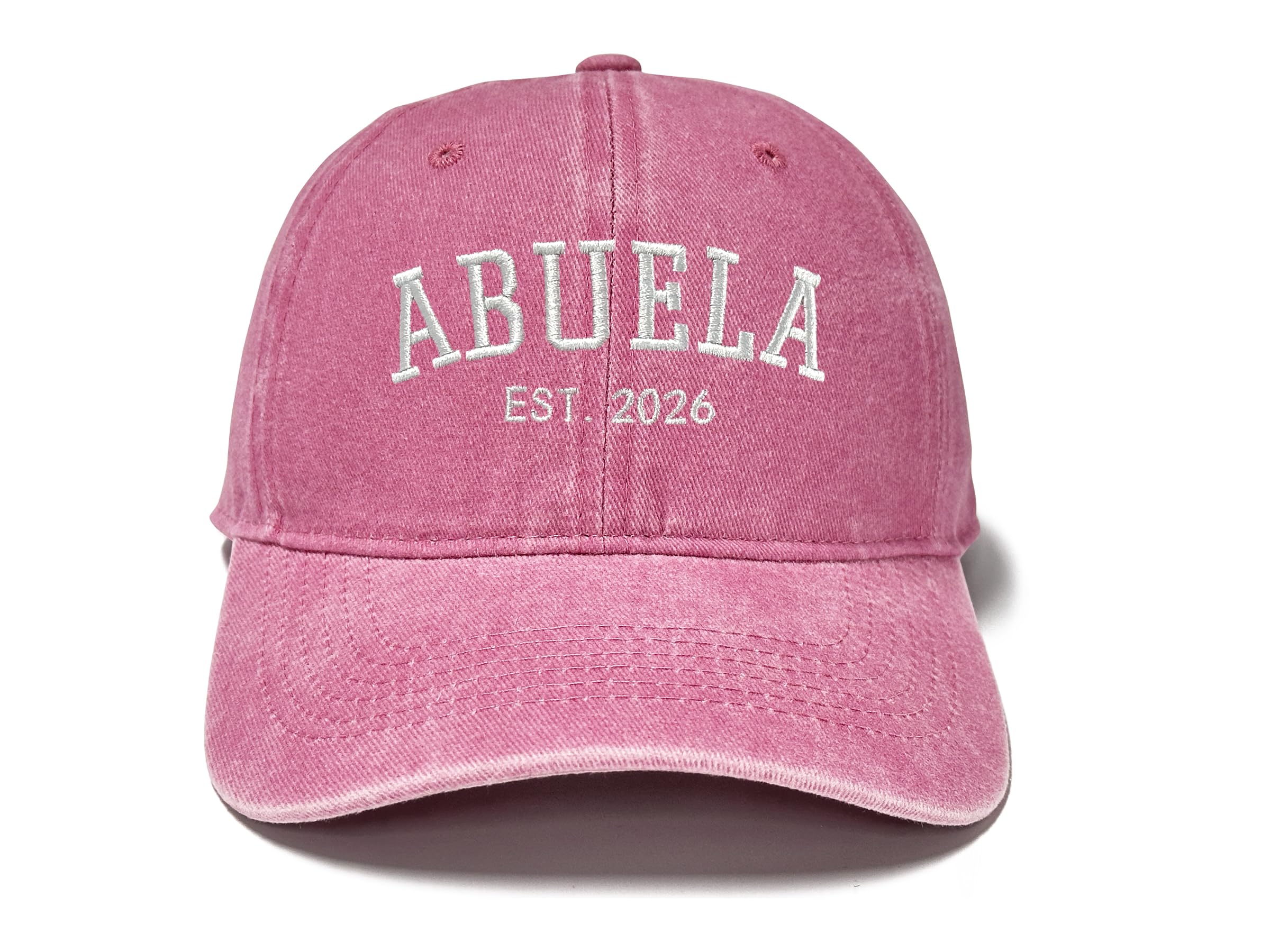 GDIQ Abuela Established 2026 Hat, Gifts for New First Time Grandma, Abuelita, Nana, Embroidered Washed Cotton Baseball Cap for Women