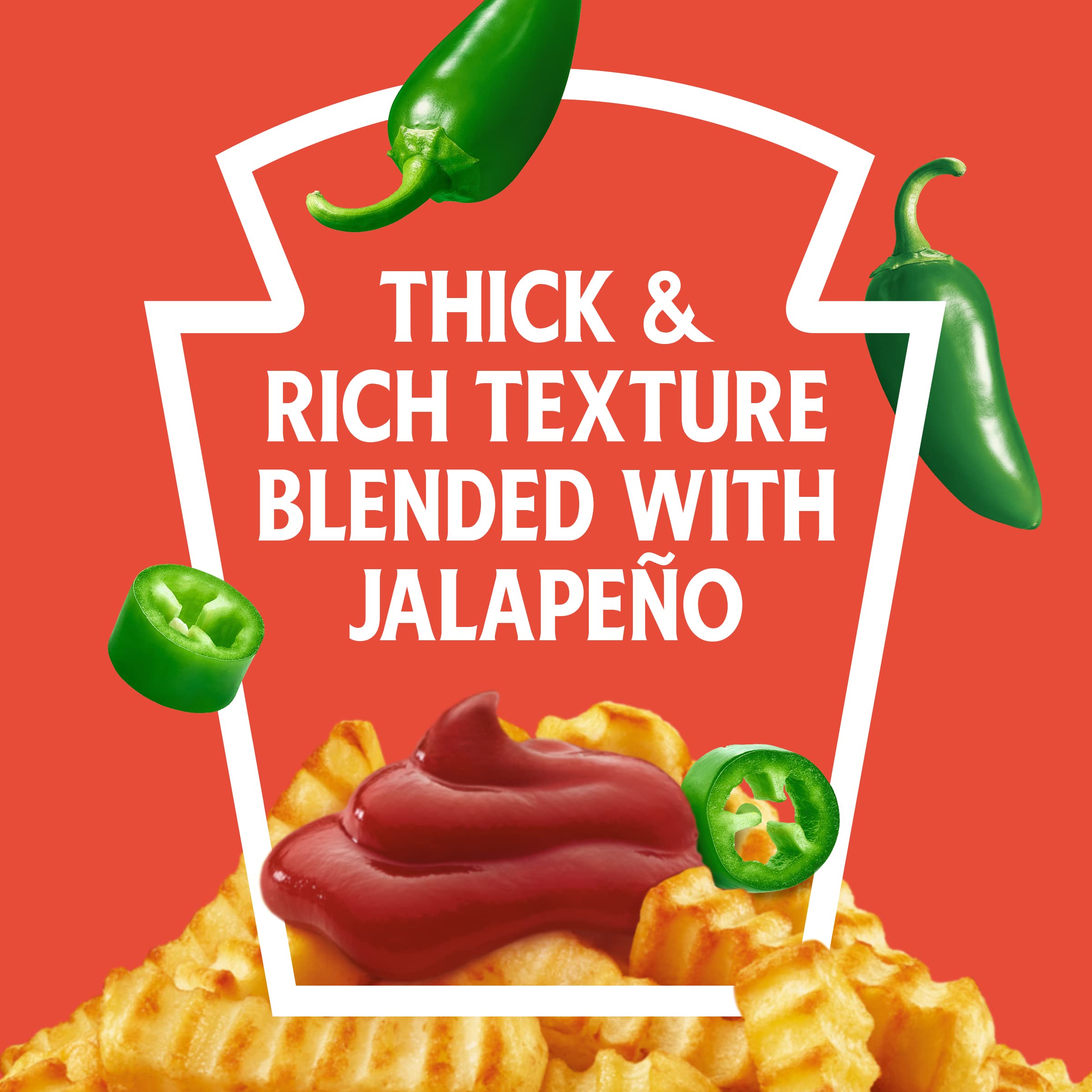 Heinz Tomato Ketchup Blended With Jalapeno, 14 oz Squeeze Bottle