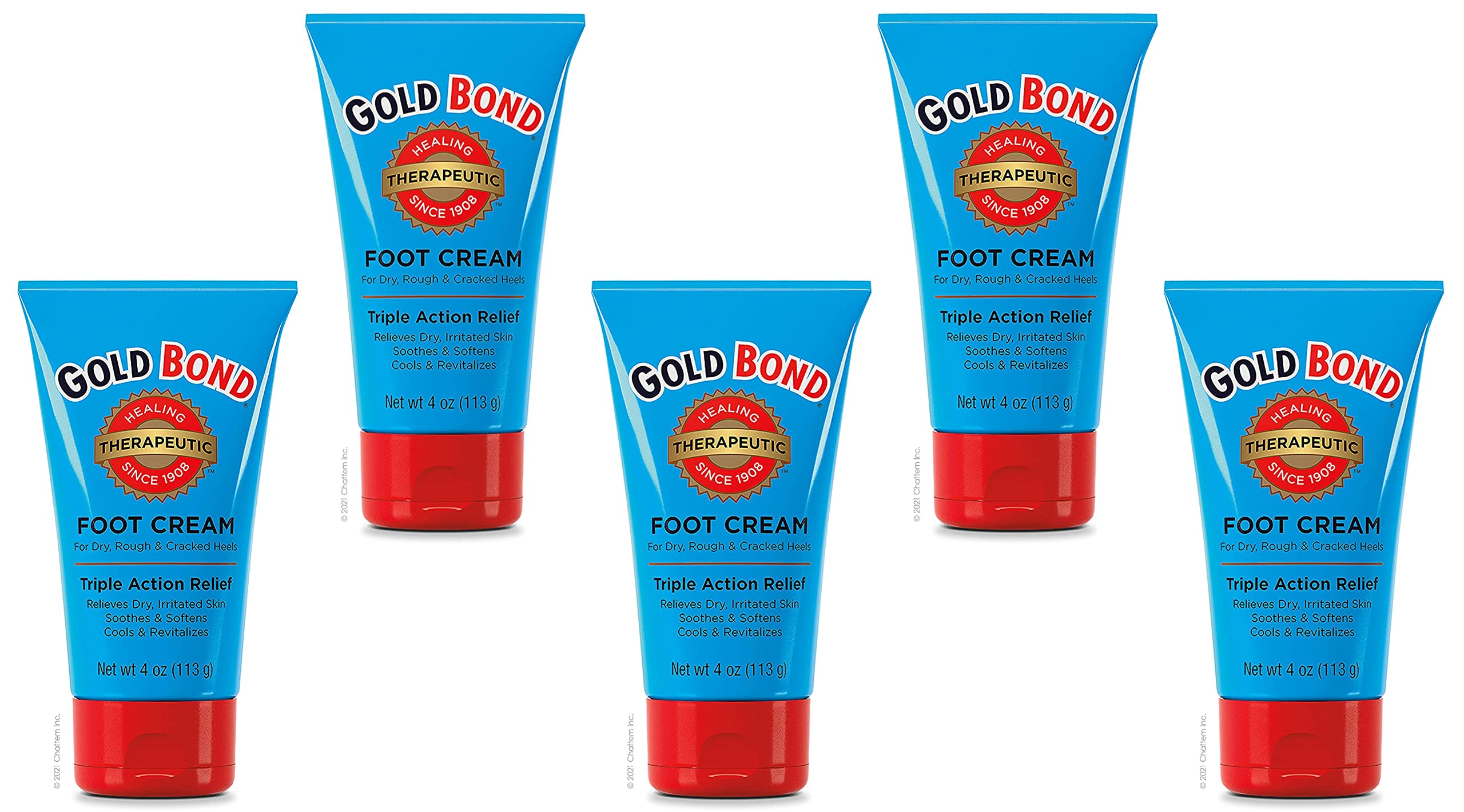 Gold Bond Therapeutic Foot Cream, 4 oz (5 Pack)