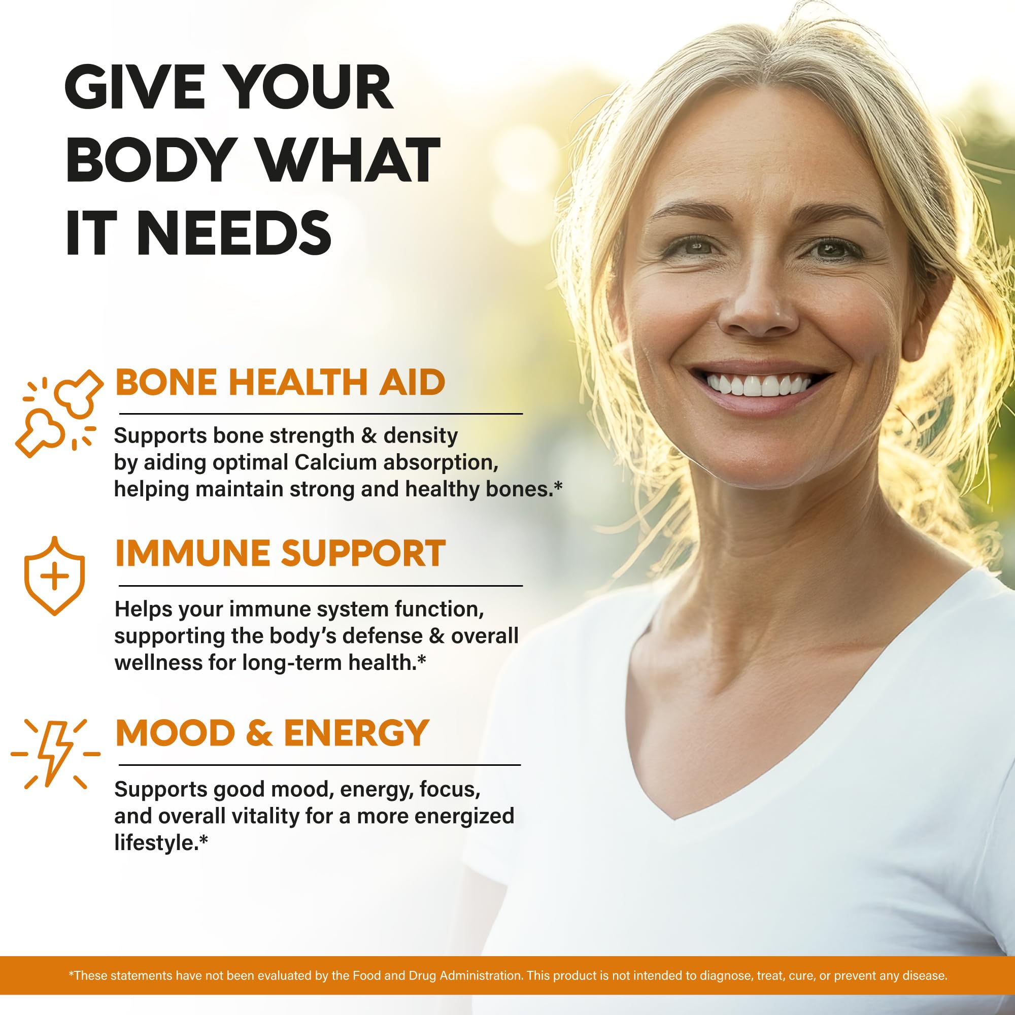 Vitamin D3 K2 USDA Organic Drops - Vitamin D3 10000 IU & K2 as MK-7 120mcg - Immune & Mood Support, Bone & Teeth Health - Sugar-Free Orange Flavor - Liquid Supplement - Made in USA - 2 FL OZ, 60 Days