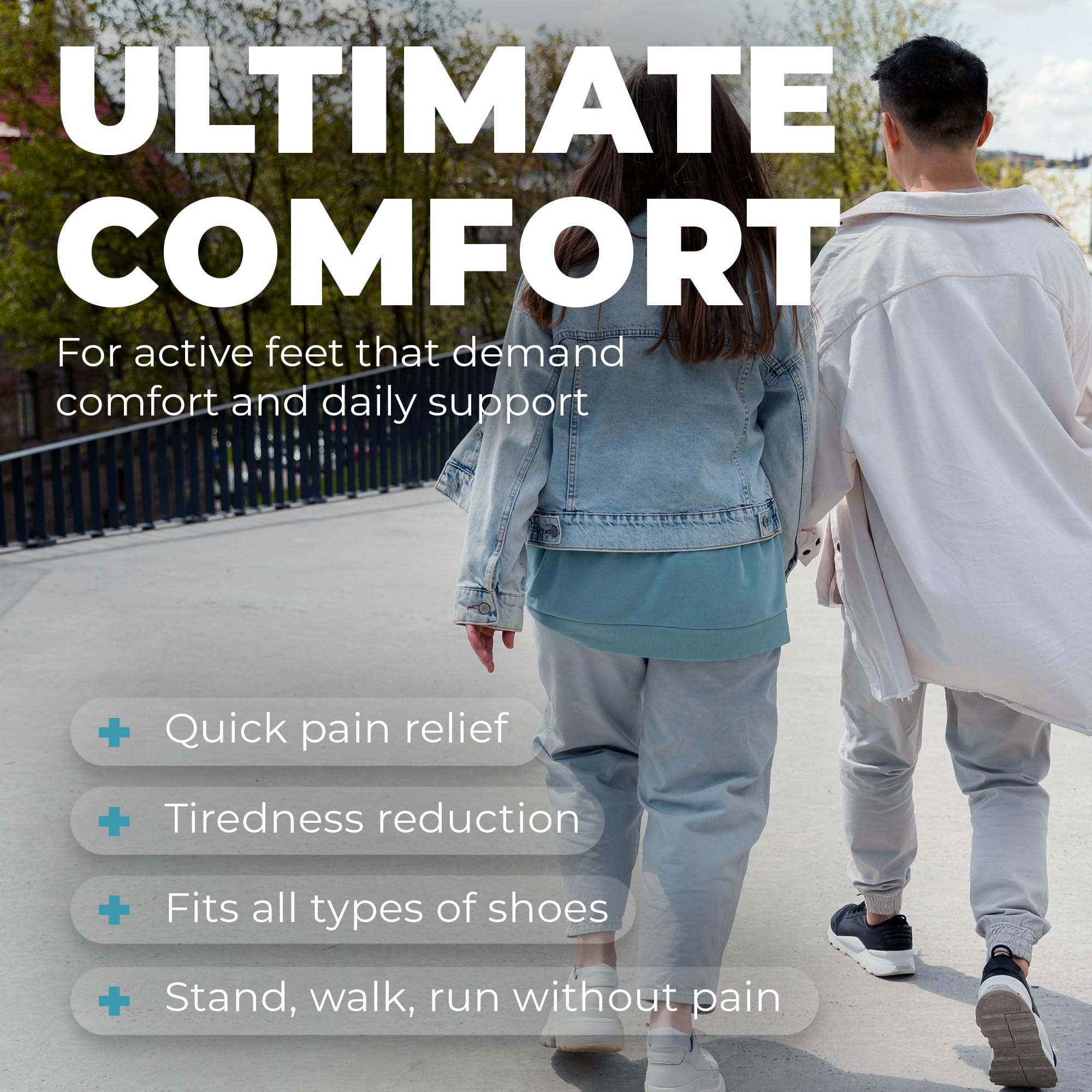 Metatarsal Foot Pads (4 Pack) + Premium Gel Heel Pads (2 Pack, M) – Foot Cushion Set for Daily Comfort & Pressure Relief