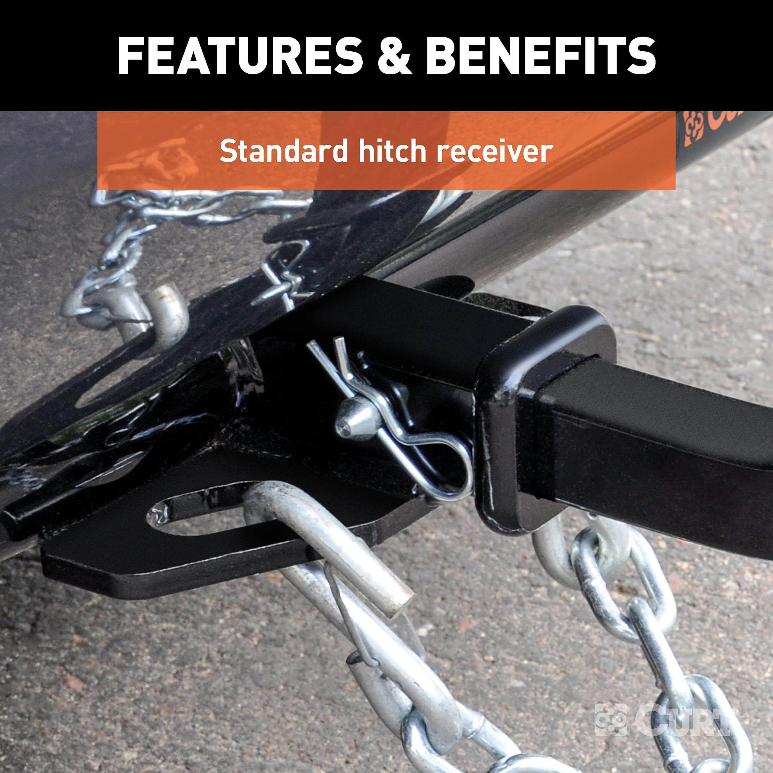 CURT 11276 Class 1 Trailer Hitch, 1-1/4-Inch Receiver, Fits Select Toyota Prius , Black
