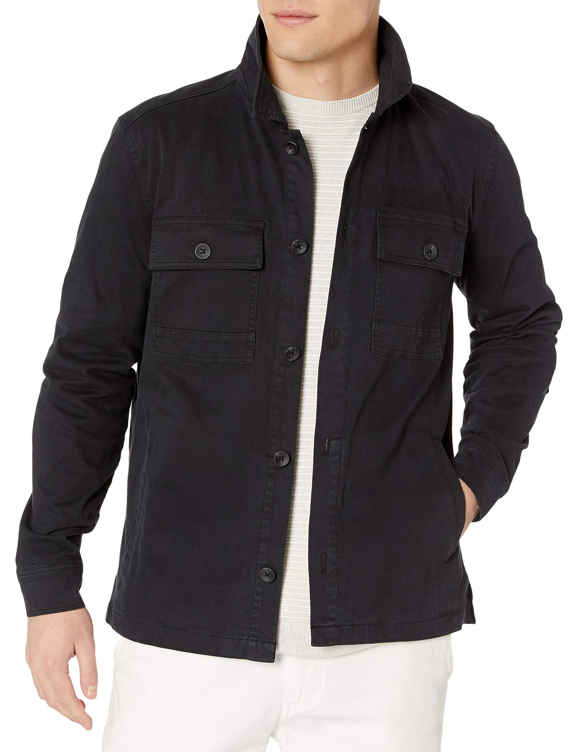 PAIGE mens Alva Military Transitional Jacket, Black, Medium US