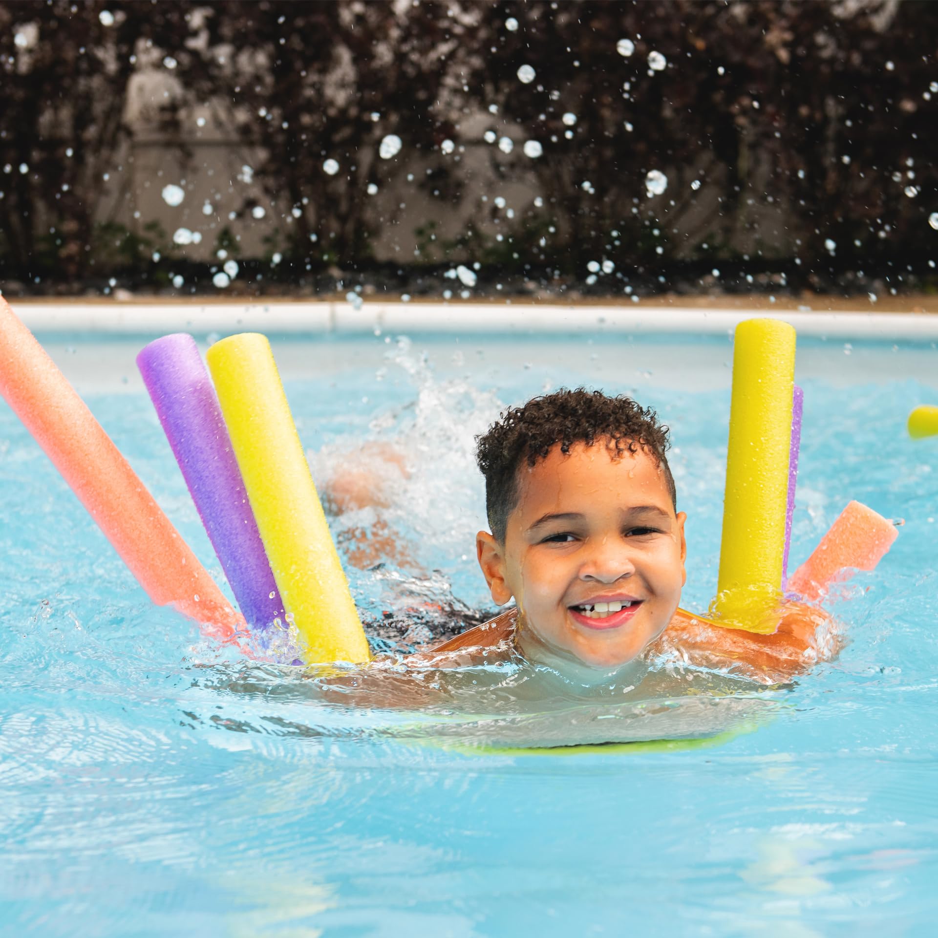 Big Joe Swim Noodle 40 Pack Pool Noodles, Assorted Coral, Purple, Yellow Foam, 4 feet, 50" L x 2" W x 2" H Each