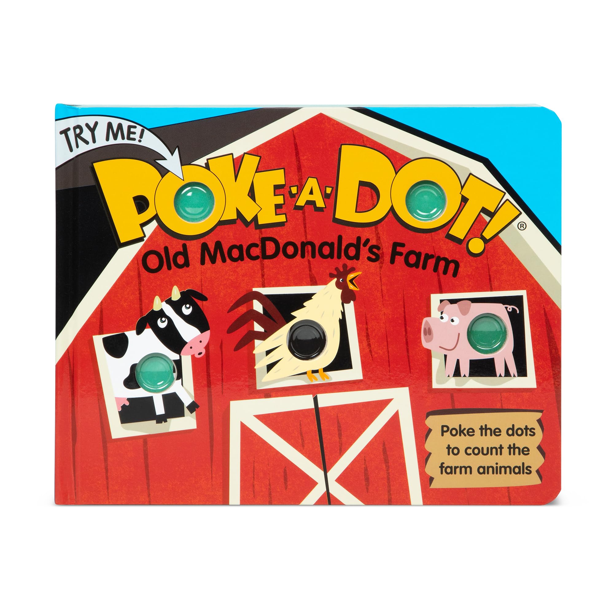 Melissa & Doug Children's Book - Poke-a-Dot: Old MacDonald’s Farm (Board Book with Buttons to Pop) - FSC Certified