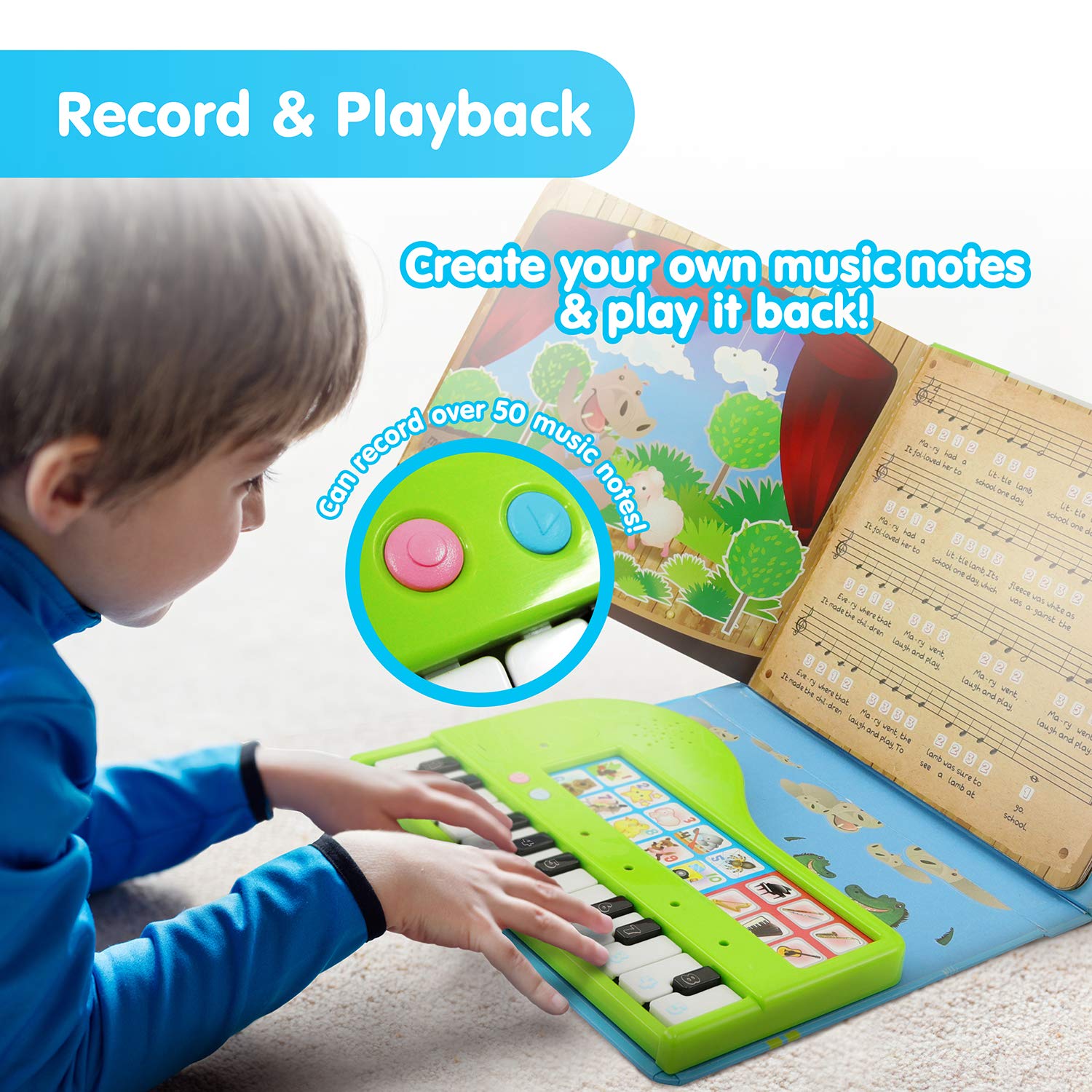 BEST LEARNING My First Piano Book - Educational Musical Toy for Toddlers Kids Ages 3-5 Years - Ideal 3, 4 Year Old Boy or Girl Christmas and Birthday Present