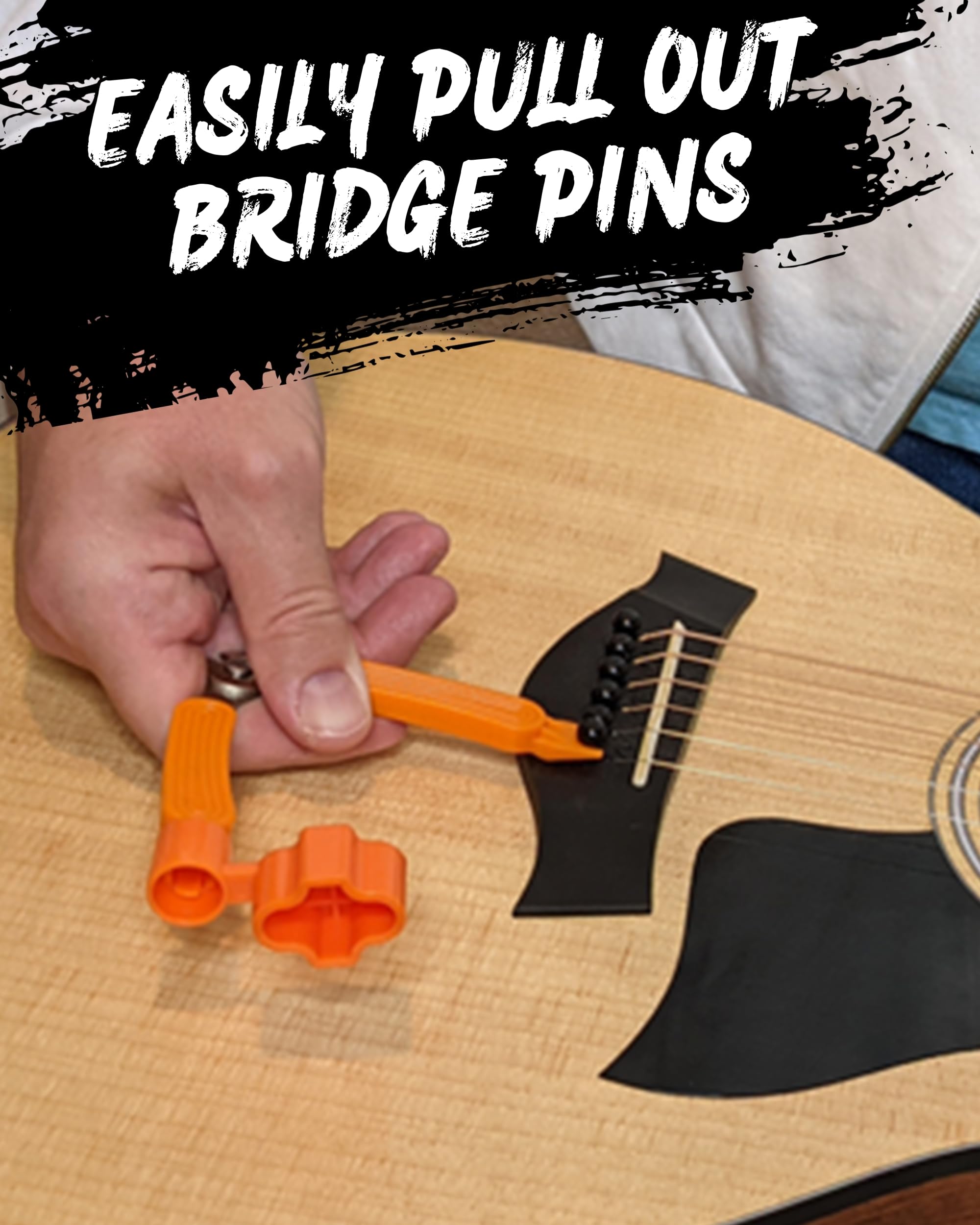 Guitar String Winder, String Cutter and Bridge Pin Puller - 3-in-1 Guitar Tool for Acoustic and Electric Guitars - Wind Guitar Strings Quickly - Cut Excess String Off - Pull Pins Out Easily