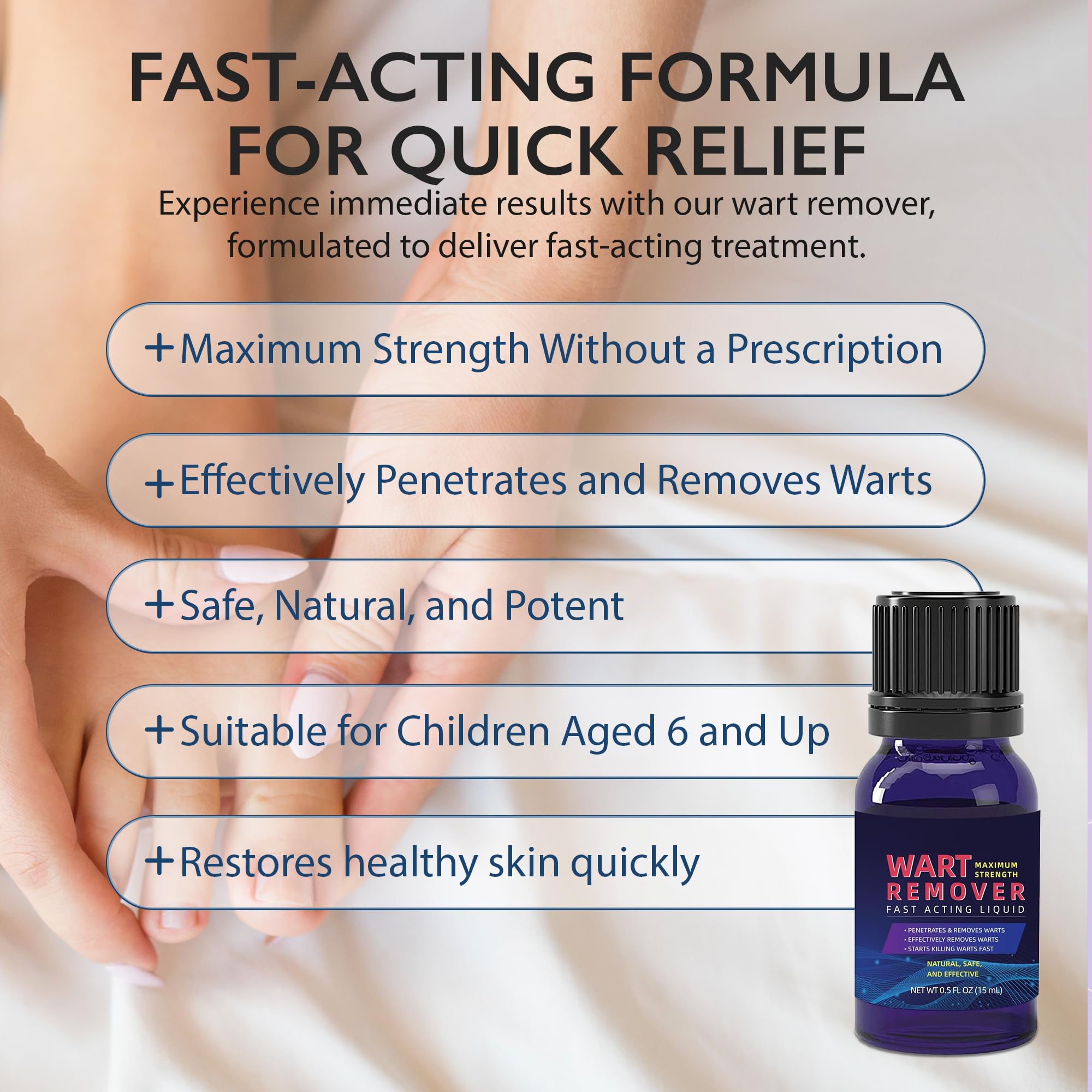 Fast-Acting Wart Remover for Plantar Wart: Salicylic Acid Wart Remover Freeze Off for Men Women - Wart Removal for Plantar Wart, Genital Wart, H Warts, Common Wart, Flat Wart, Corn, Callus, Feet Warts