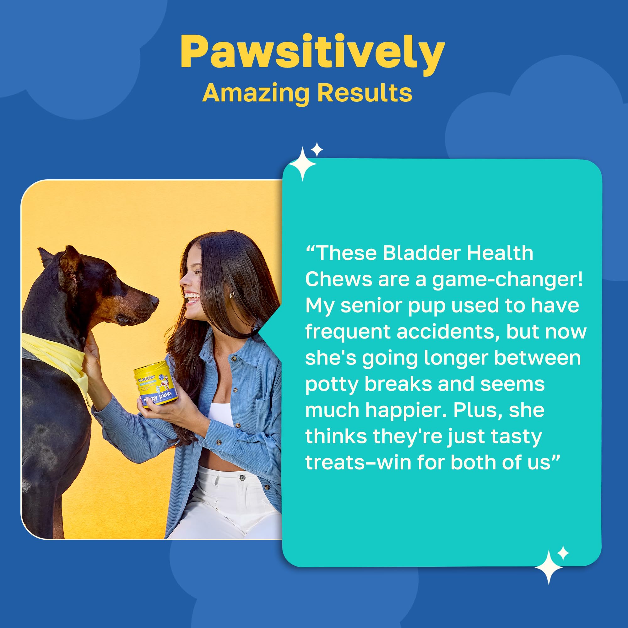 Happy Paws Bladder Supplement for Dogs, Urinary Support Soft Chews for All Breeds & Ages, Kidney Wellness Support with Cranberry & Antioxidants, Vegan Chicken Flavor, 100 Soft Chews
