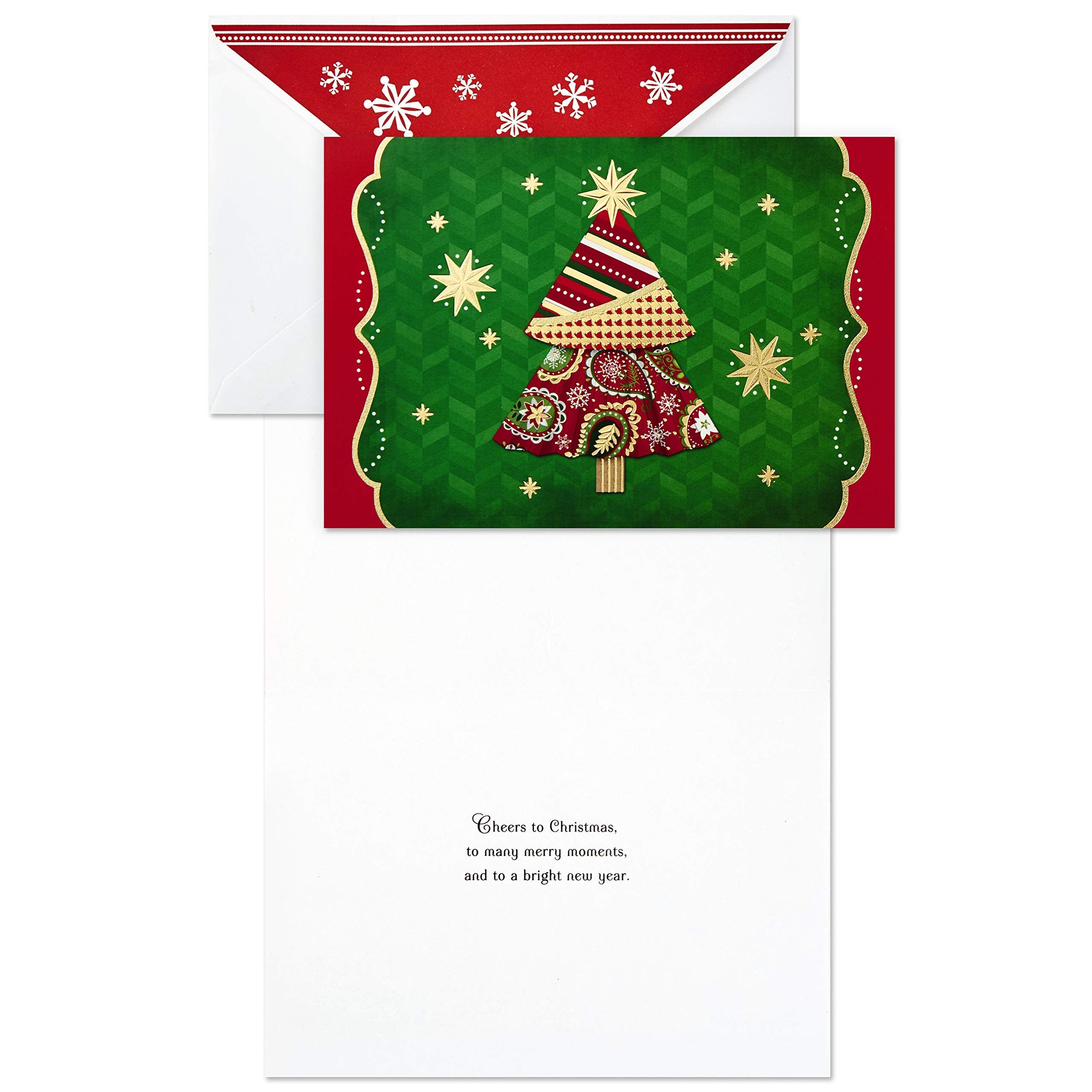 Hallmark Christmas Boxed Card Assortment, Snowman and Christmas Tree (40 Cards with Envelopes and Gold Seals)