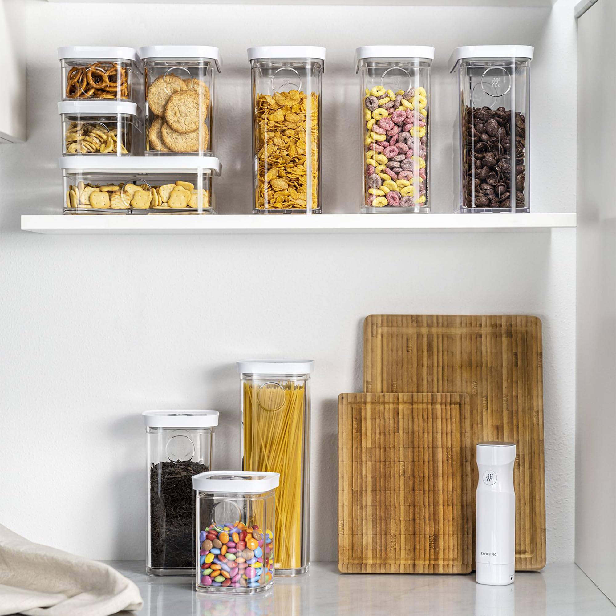 ZWILLING Fresh & Save Cube Box Set, 6-pc, Plastic, Airtight Dry Food Storage Container, Small Cube Set