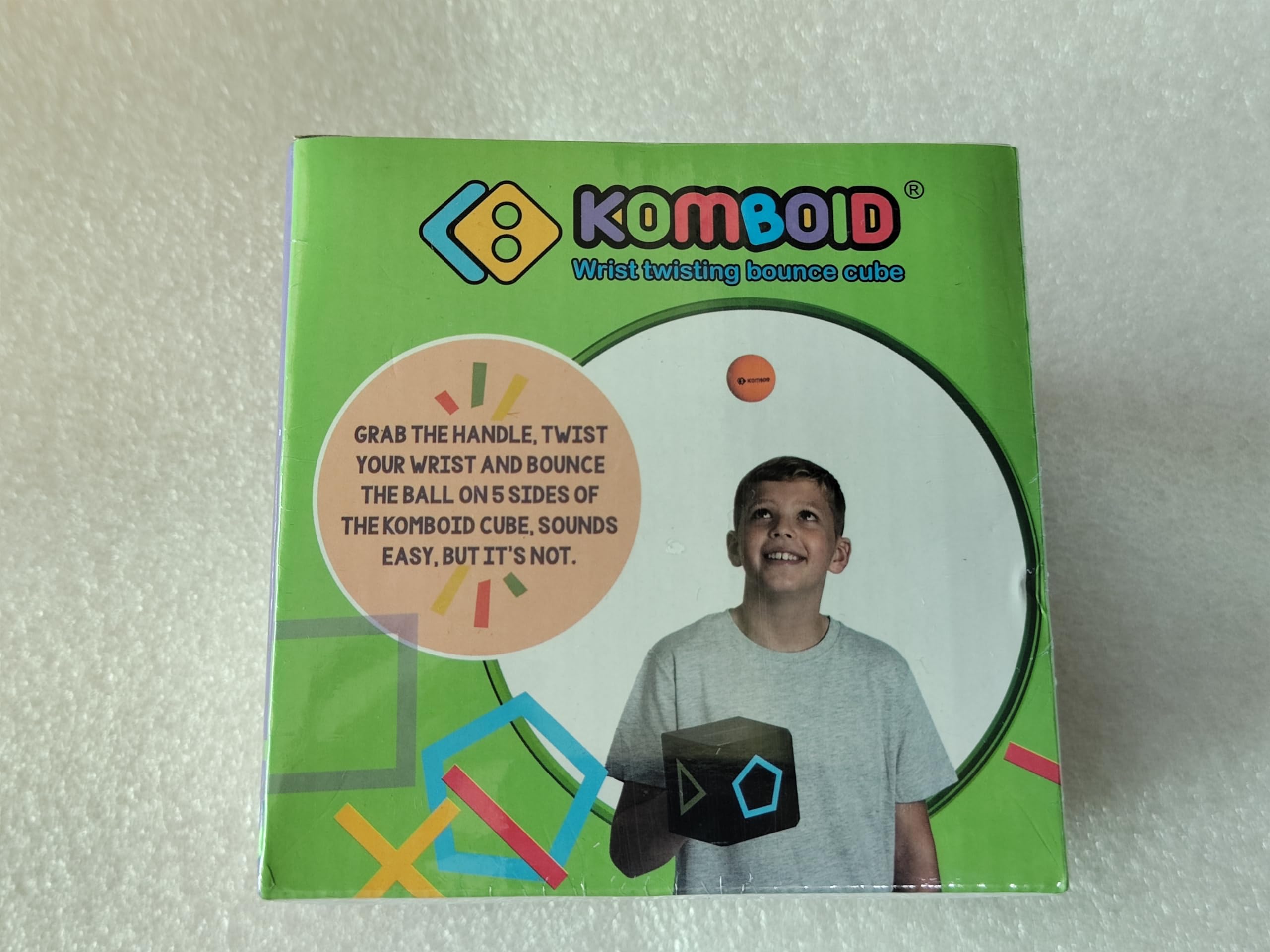 KOMBOID Ball Bouncing Skill Game for Teenagers and Adults. 12+ Years Old. Single Cube, 2 Balls