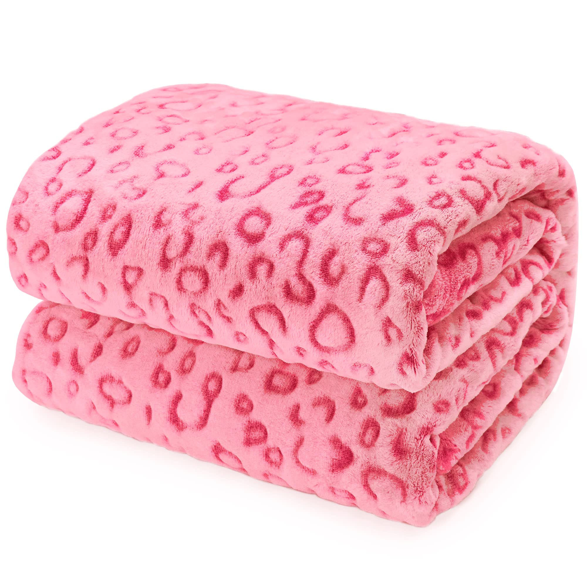 ZHIKU Soft Fleece Blankets Throw Blanket Lightweight Blanket Pink Throw 40"x50"