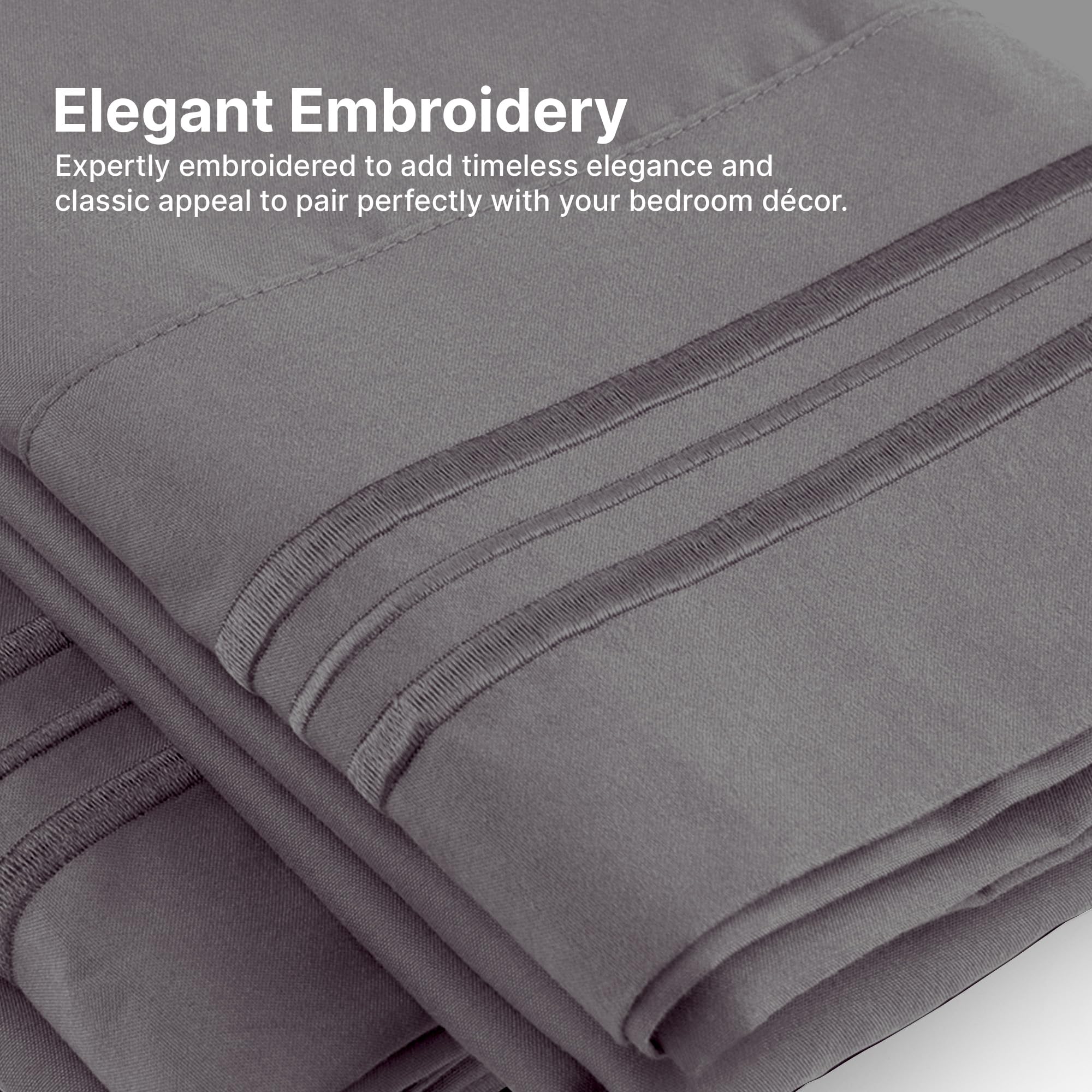 Queen Pillow Cases Set of 2 - Soft, Hotel Quality Pillowcase Covers - Comfy Bedding for Women, Men, Kids & Teens - Machine Washable Pillow Protectors - 2 Piece - Queen Size Dark Grey Pillow Cover