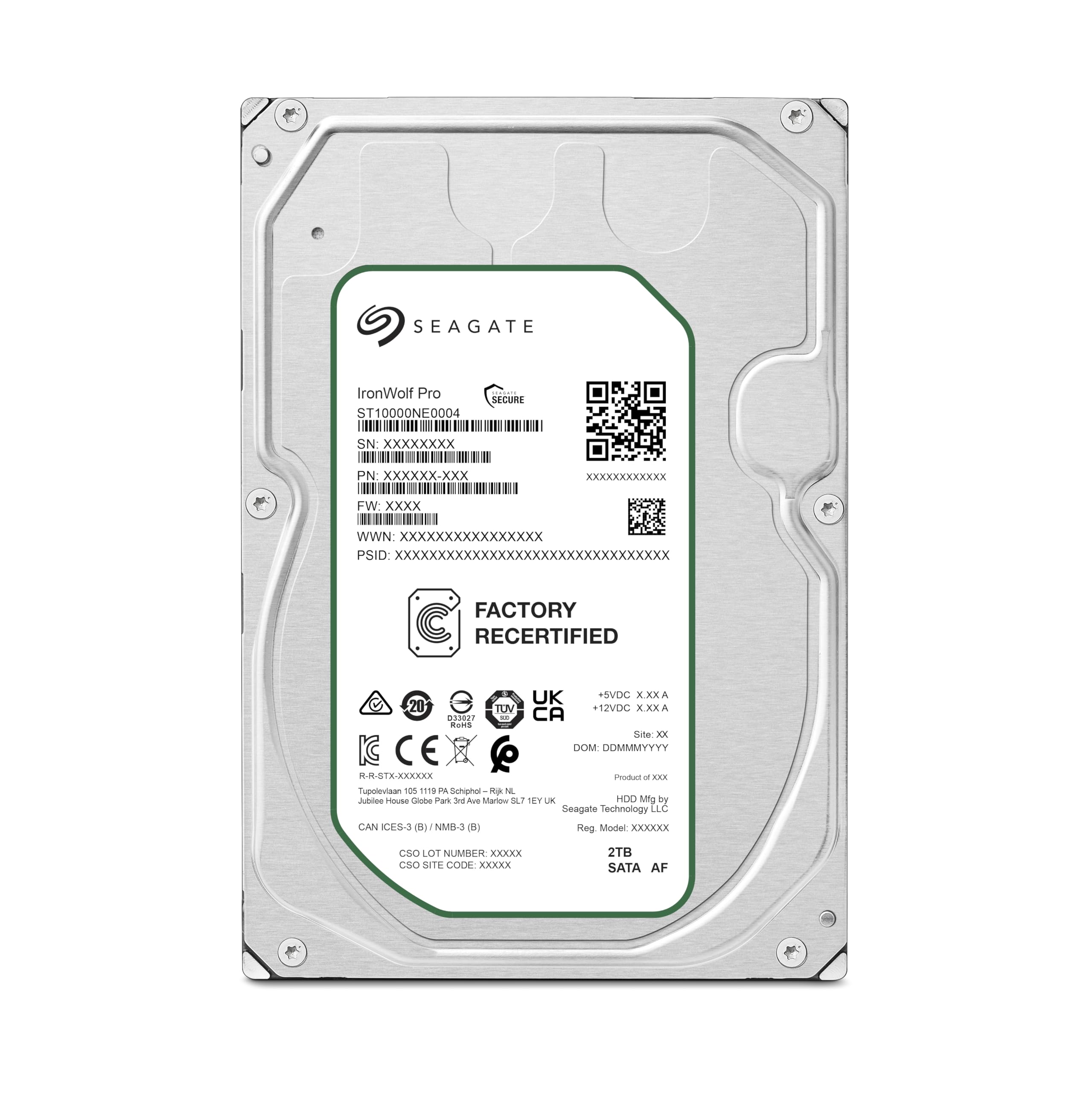 Seagate IronWolf Pro 10Tb NAS Internal Hard Drive HDD – 3.5 Inch Sata 6GB/S 7200 RPM 256MB Cache for Raid Network Attached Storage, Data Recovery Rescue Service (ST10000NE0004)