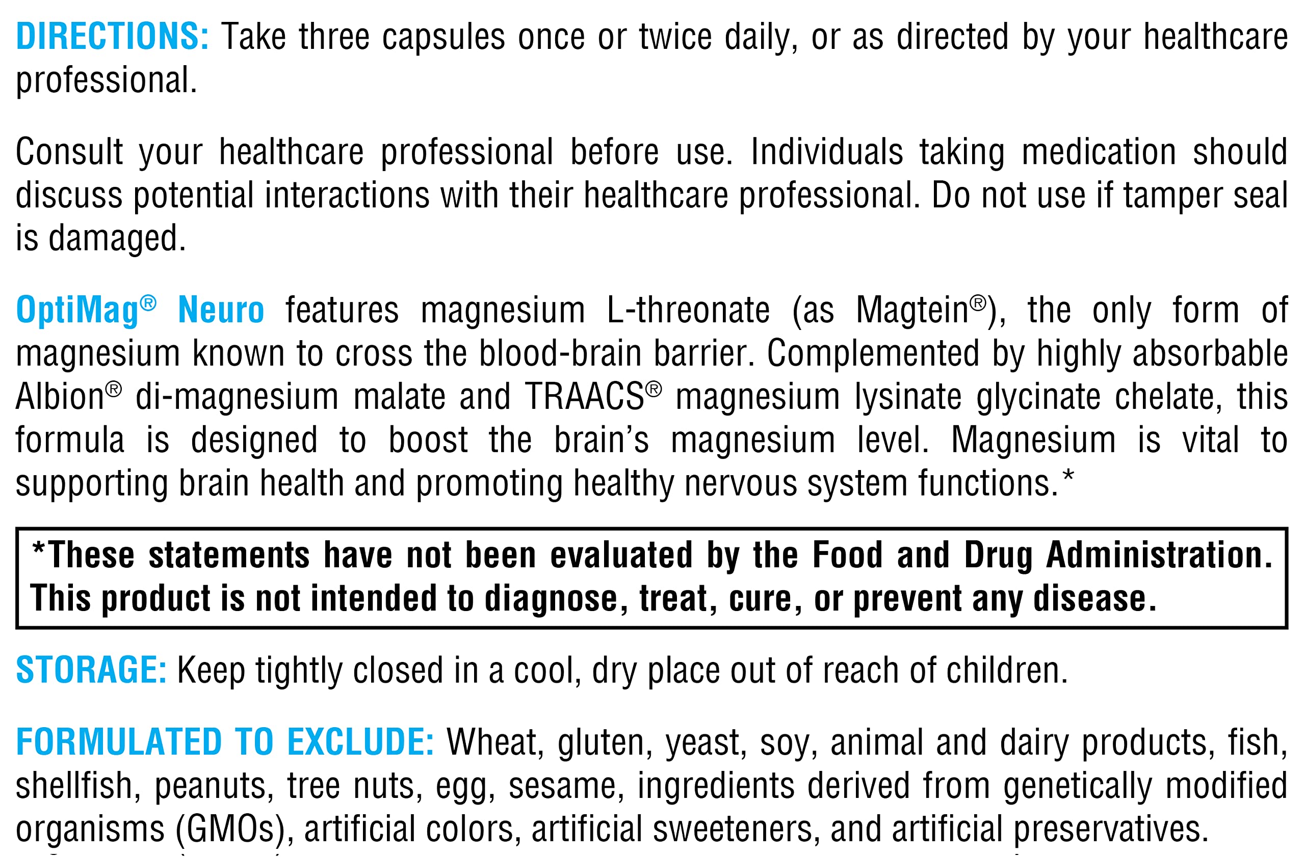 XYMOGEN OptiMag Neuro - Magnesium L-Threonate, Magnesium Malate + Magnesium Glycinate Chelated Magnesium to Support Brain Health - Supports Relaxation + Stress Management (90 Capsules)