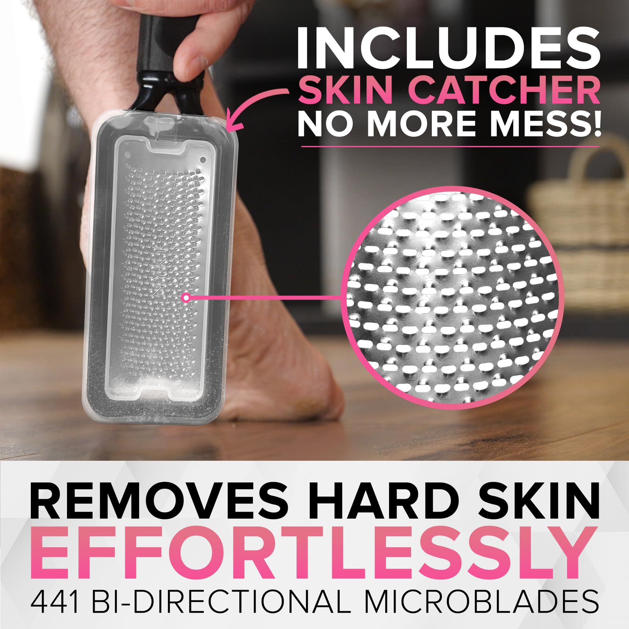 RUSTPROOF Callus Remover for Feet. Professional Pedicure Foot File (XL Size) Pedicure Foot Spa Products, Foot Callus Remover Feet Scrubber for Dead Skin, Wet & Dry Use, Non Electric Foot Care Kit