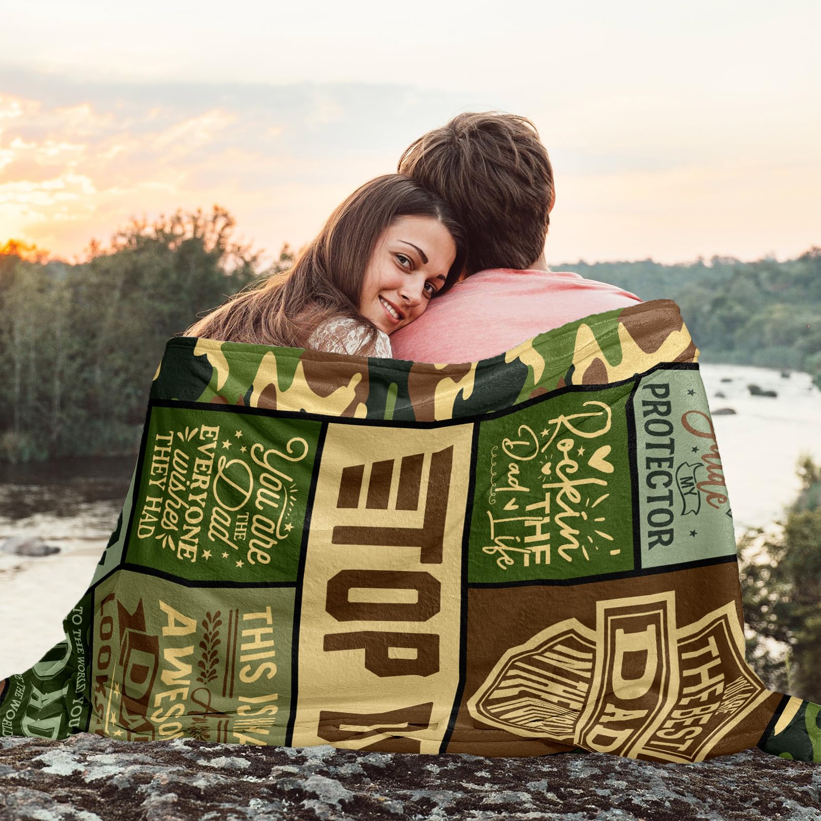 HCDER Grandpa Gifts from Grandkids, Gift for Grandpa Blanket 60"x 50", Grandpa Gifts from Granddaughter/Grandson, Grandpa Birthday Gifts, Best Grandpa Gift Ideas for Fathers Day Christmas Anniversary