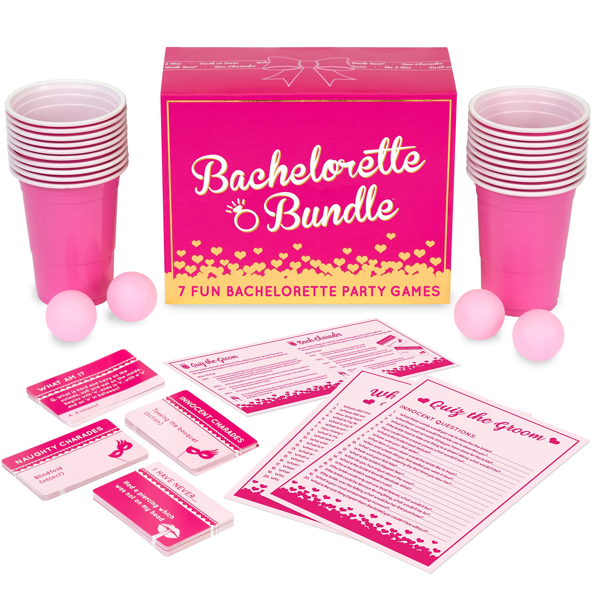 Gutter Games Bachelorette Bundle Game - Fun Bachelorette Party Games for Parties - Includes Clean and Twisted Games - Portable Bachelorette Party Game Bundle for Bride-to-Be