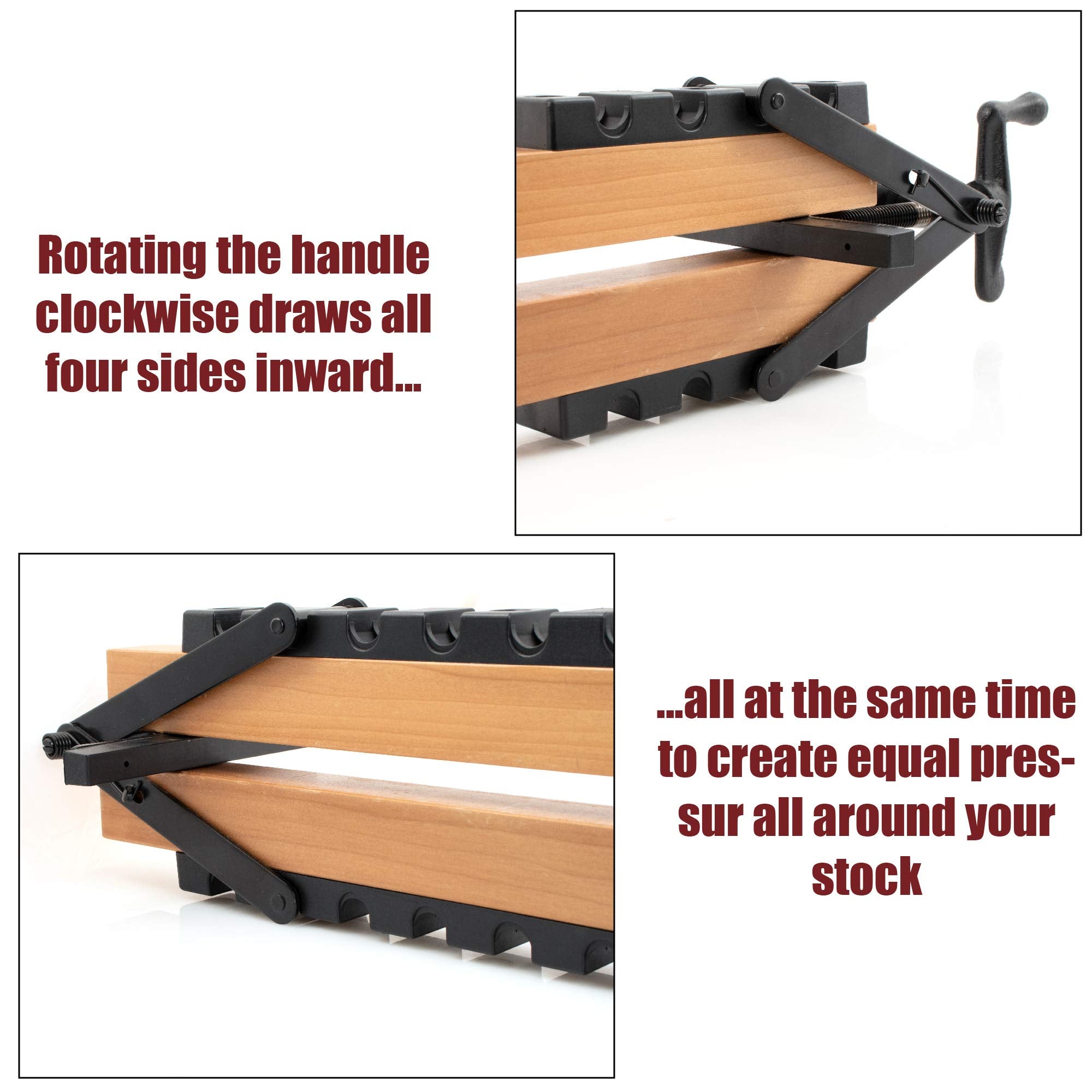 Peachtree Woodworking Supply 2 Pack of 4 Way Pressure Clamps for Clamping Panels From All Four Directions. For Woodworkers, Cabinet and Furniture Makers (2 four way pressure clamps)
