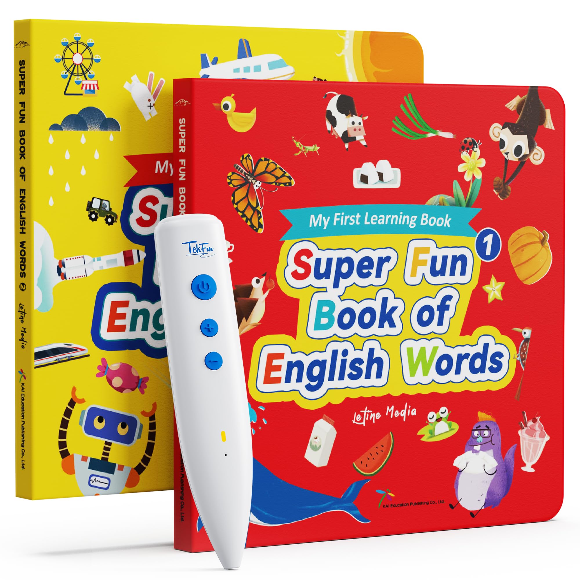 TEKFUN Learn to Read Sound Books with Talking Pen, Educational Autism Sensory Toys for Kids, 500+ Learning Activities, Toddler Birthday Gifts for Boys Girls Ages 1-6