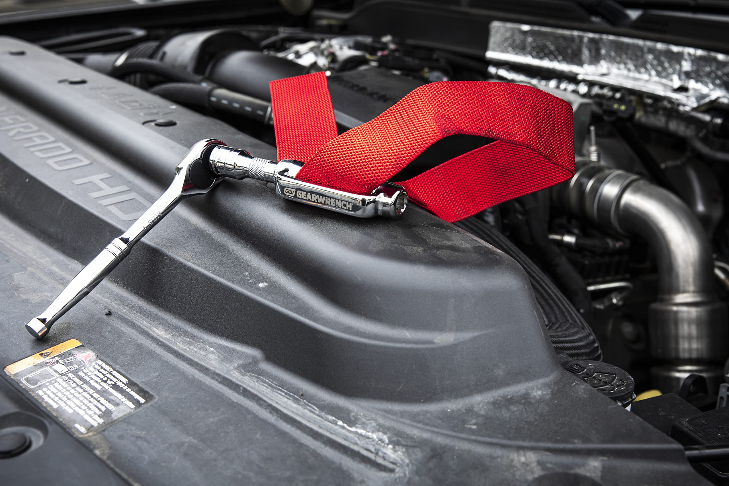 GEARWRENCH Heavy-Duty Oil Filter Strap Wrench | 3/8" & 1/2" Drive | 3529D