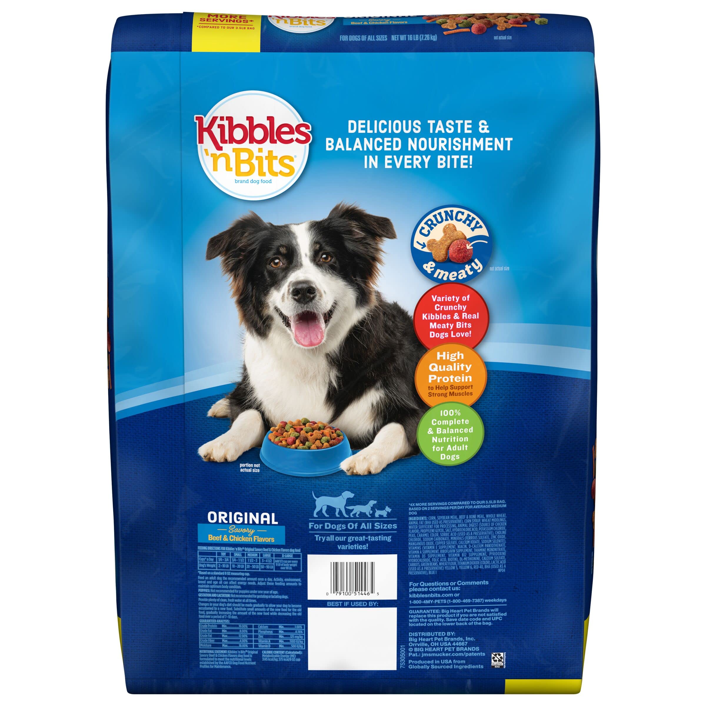 Kibbles 'n Bits Original Dry Dog Food, 45 lb