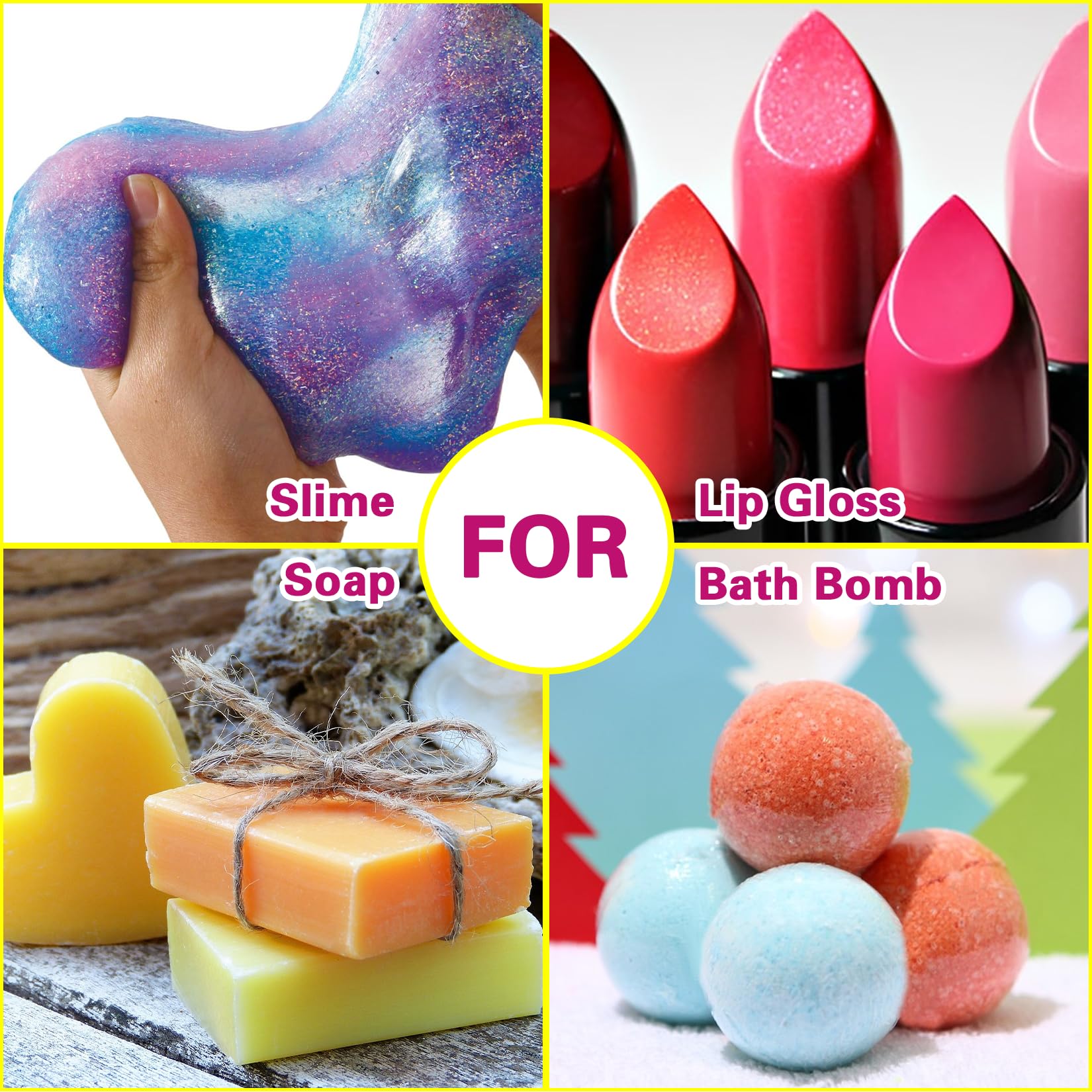 Food Flavoring Oil - Concentrated Candy Flavors, 6 Liquid Lip Gloss Flavoring Oil, Cotton Candy Pineapple Flavor Oil for Baking, Cooking, Slime Making, Drinks, Water & Oil Soluble - 0.25 Fl Oz