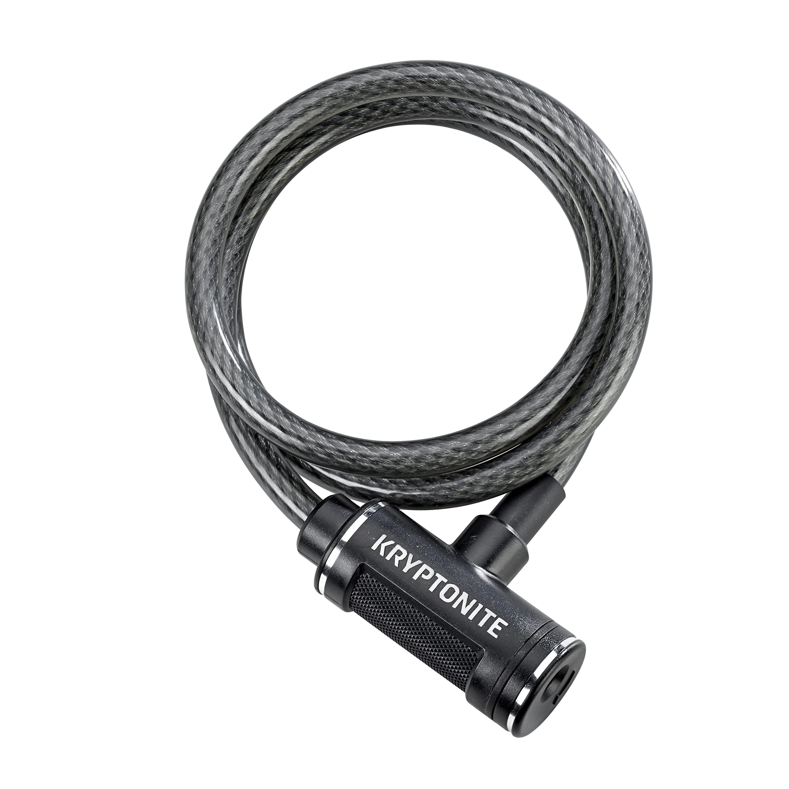 Kryptonite Bike Lock Cable, 6ft. x 12mm Braided Steel Cable Anti-Theft Security Bicycle Lock with Keys for Outdoor Equipment, Bicycles, Scooters, Fence, Gate,Black