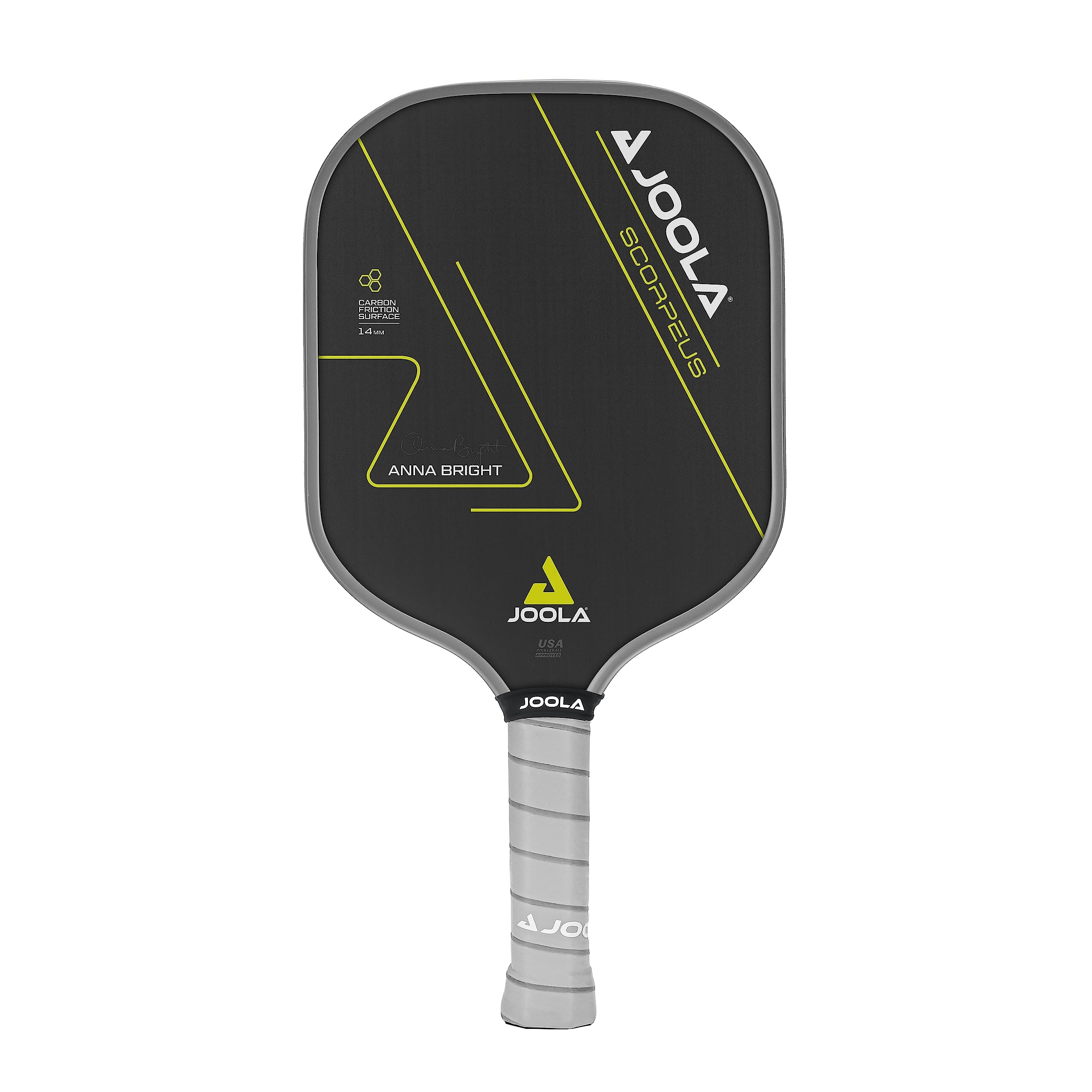 JOOLA Anna Bright Pickleball Paddle - Carbon Fiber, Charged Surface, USAPA Approved, 14mm