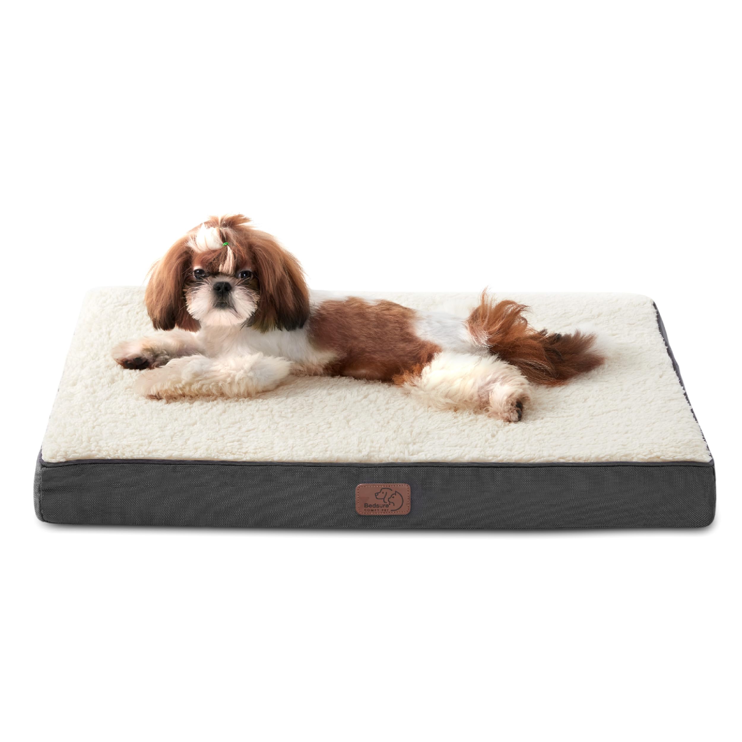 Bedsure Small Dog Bed for Small Dogs - Orthopedic Dog Beds with Removable Washable Cover, Egg Crate Foam Pet Bed Mat, Suitable for Dogs Up to 20 lbs, Oxford Fabric Bottom