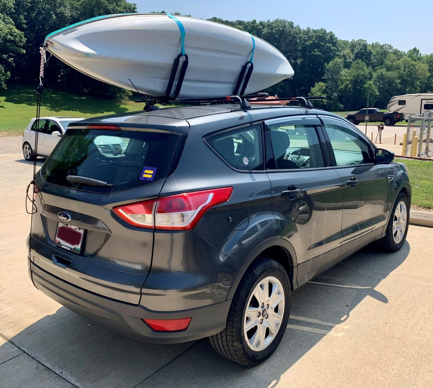 2 Pairs Kayak Roof Rack for Car Top Roof Mount Carrier J Cross Bar Canoe Boat