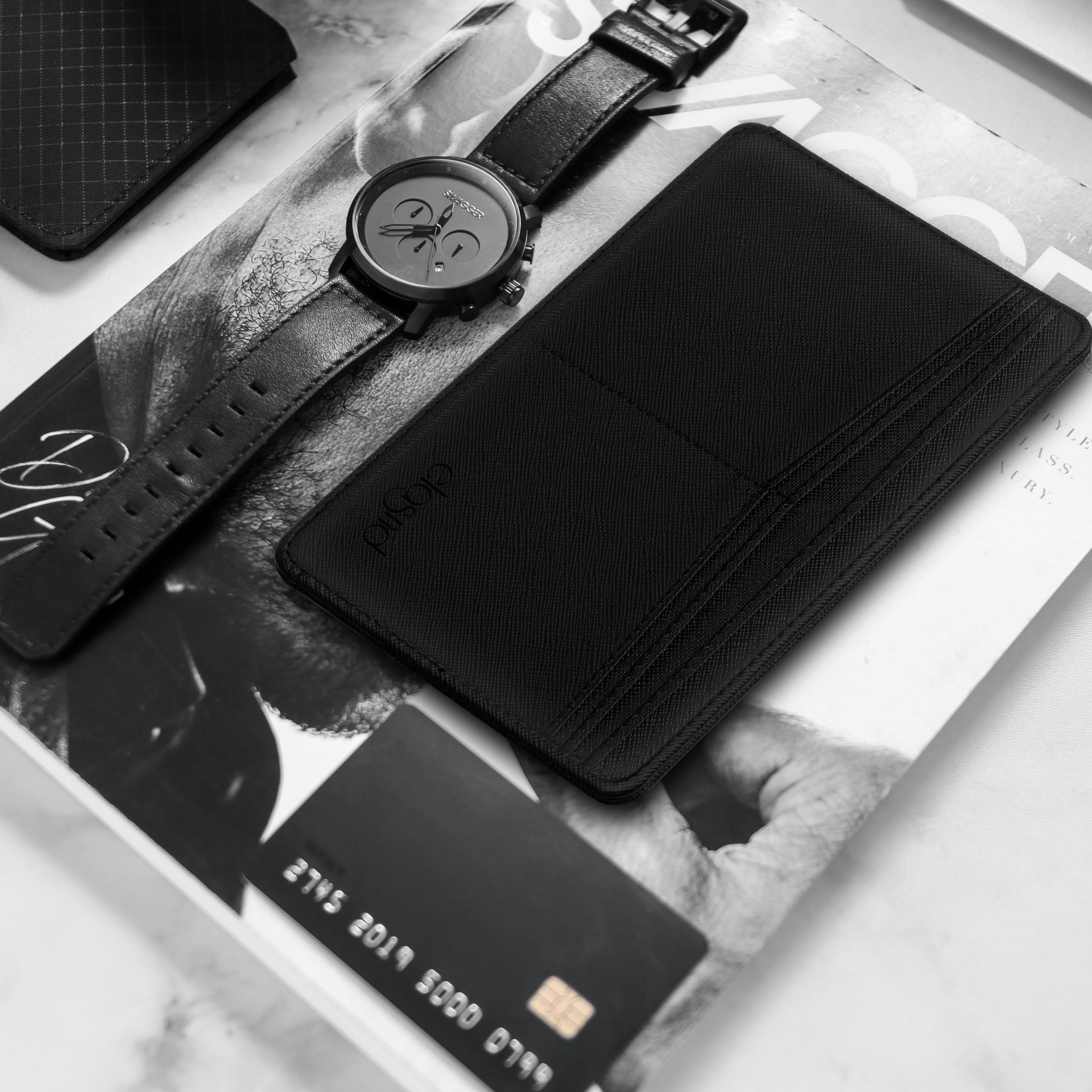 ELASND Minimalist Passport Holder for Travel, Ultra Slim Passport Cover, Front Pocket Passport Wallet, RFID Passport Case for Men and Women