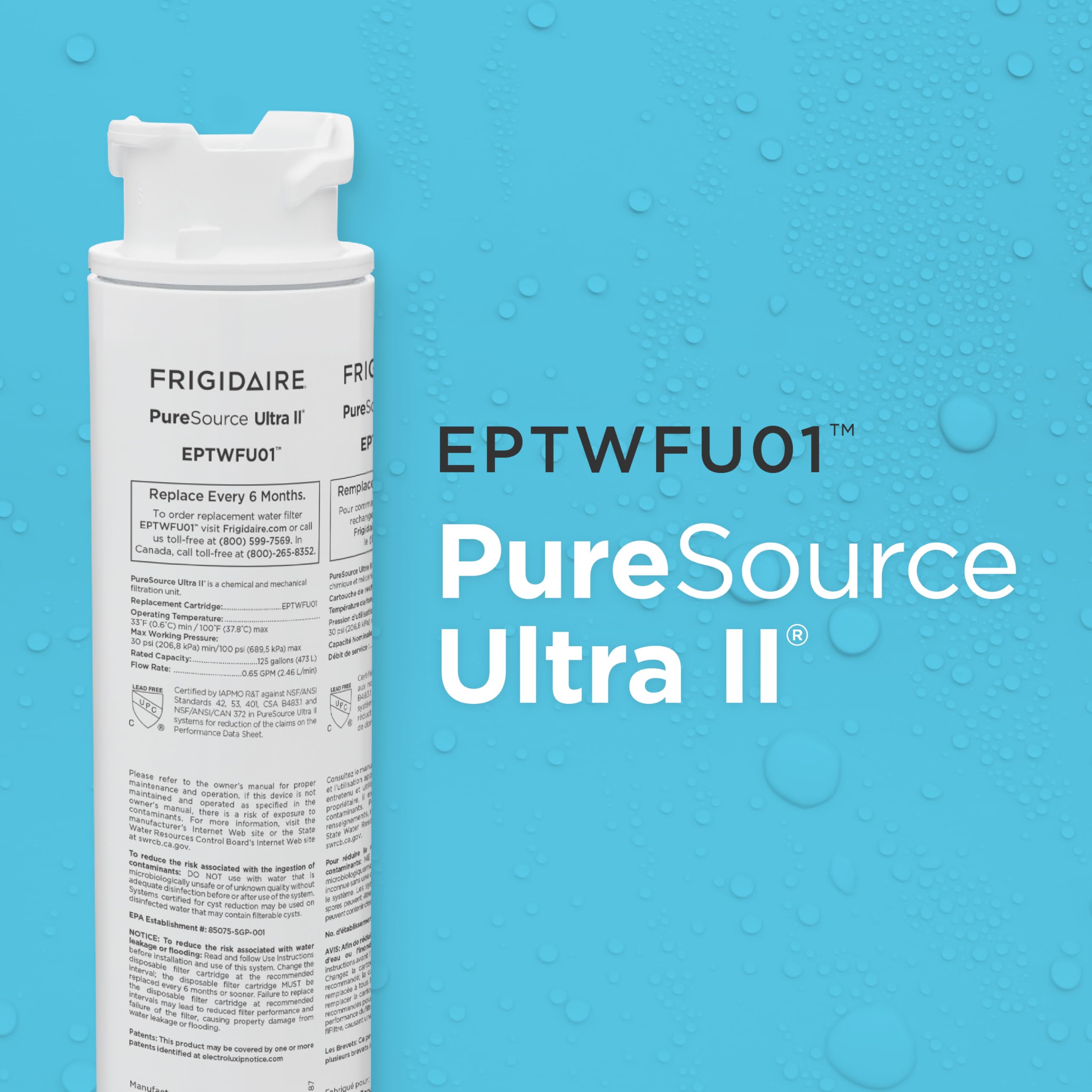 Frigidaire EPTWFU01 Water Filtration Filter, 1 Count, White