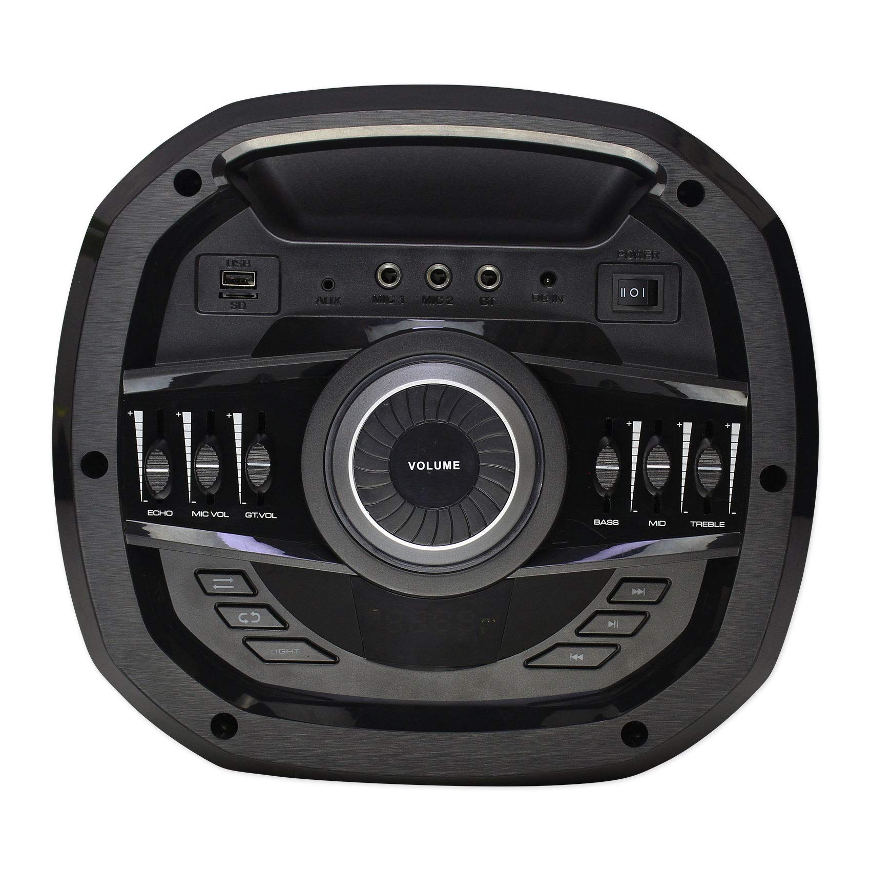 Rockville Go Party X10 Dual 10" 1000W Battery Powered Bluetooth Speaker, UHF Mic, True Wireless Stereo (TWS) Linking, LED Lights, for Parties and DJs