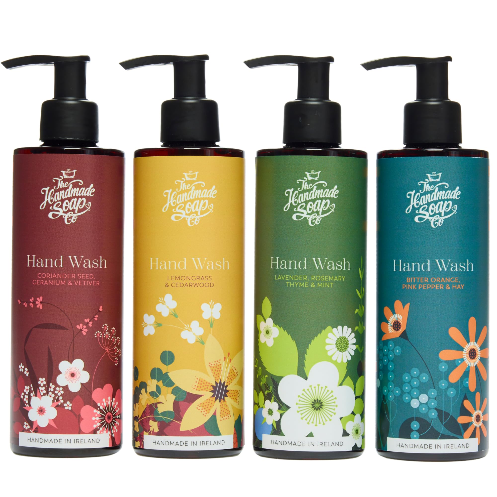 The Handmade Soap Company Hand Wash Self Care Gift Set, Natural Liquid Soaps, Includes Four Scents, Moisturizing Hand Soap, Cruelty Free & Vegan Hand Soaps Set