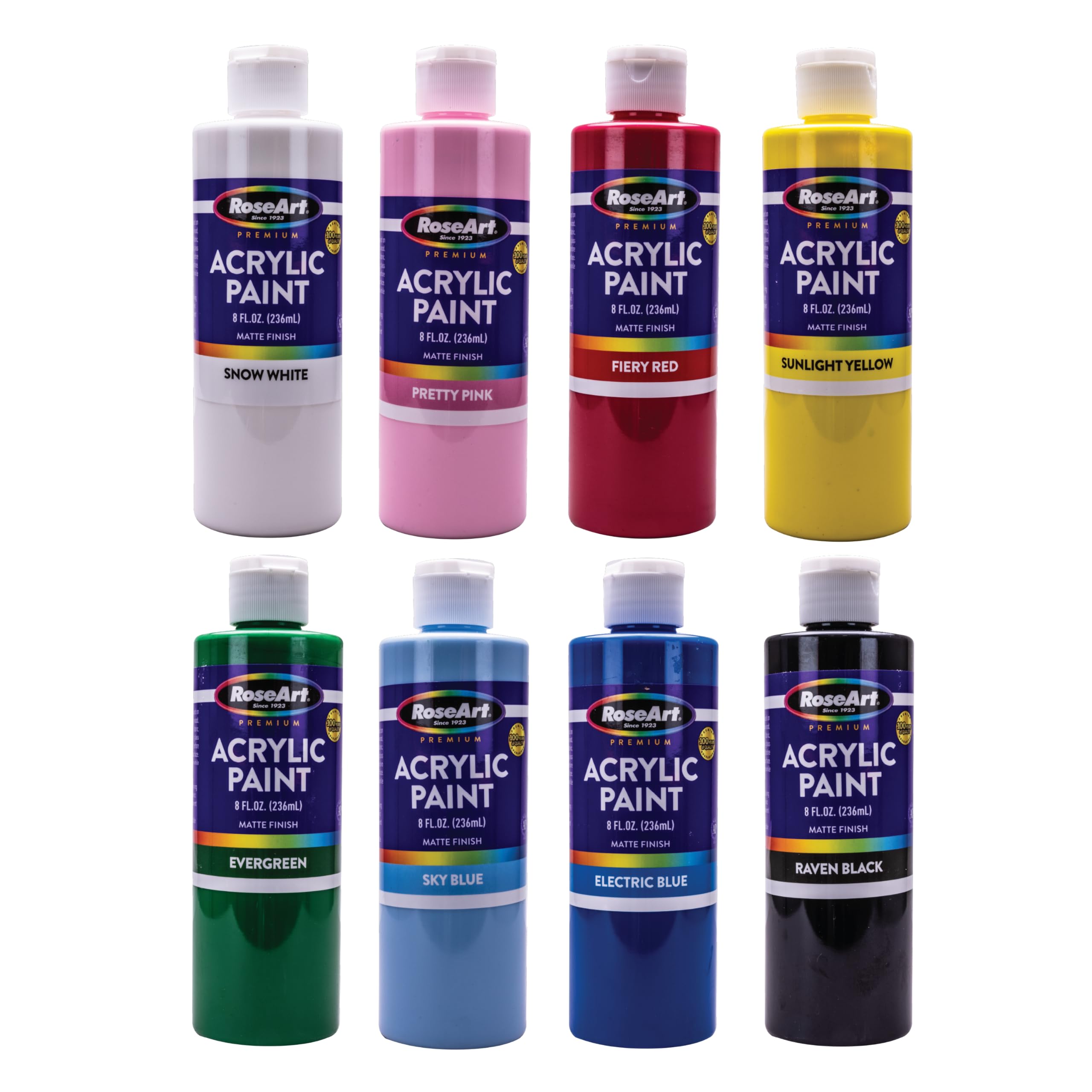 RoseArt 8oz 8 color Acrylic Paint Set