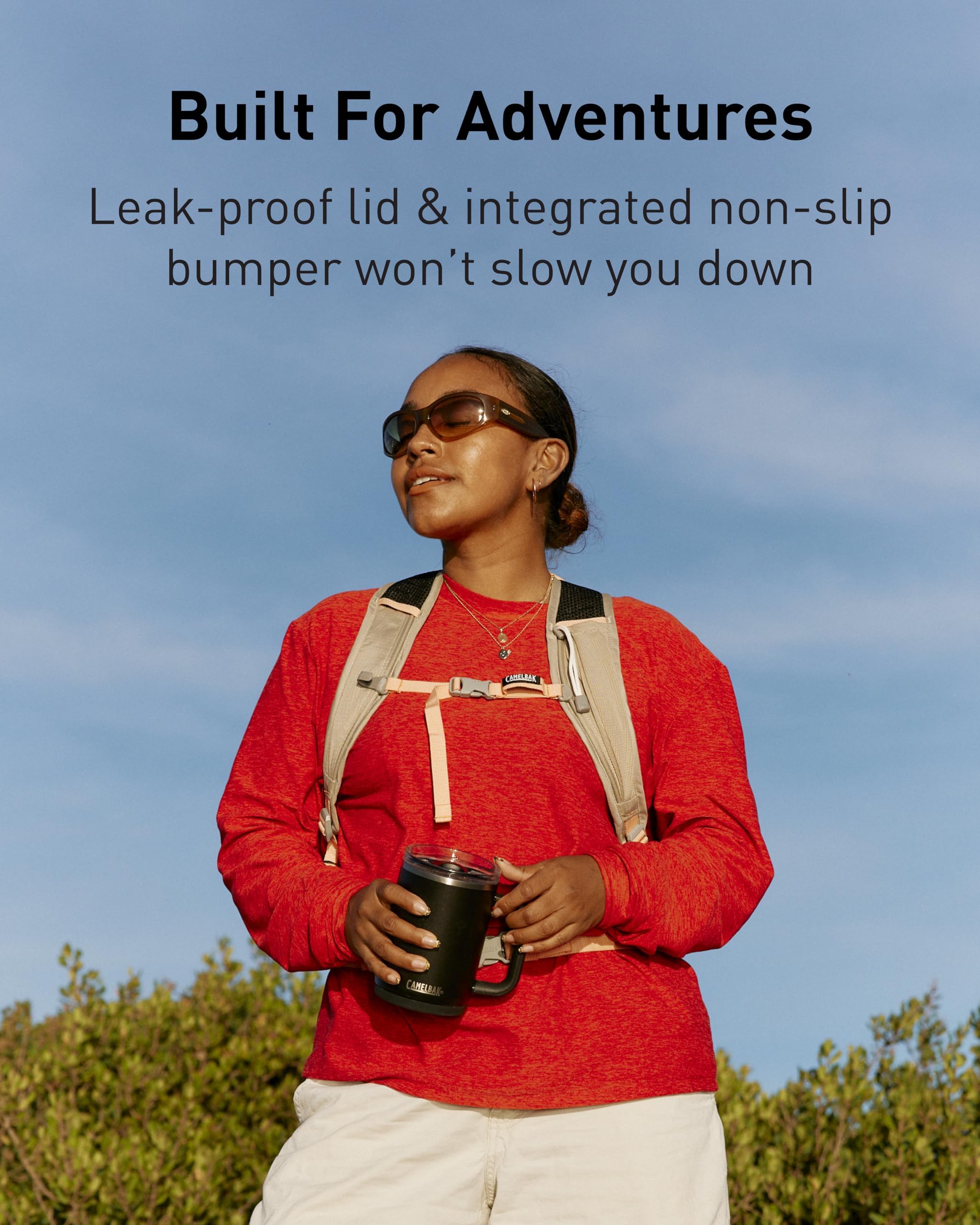 CamelBak Thrive Drinkware Insulated Stainless Steel Mug Nordic Blue, 16oz