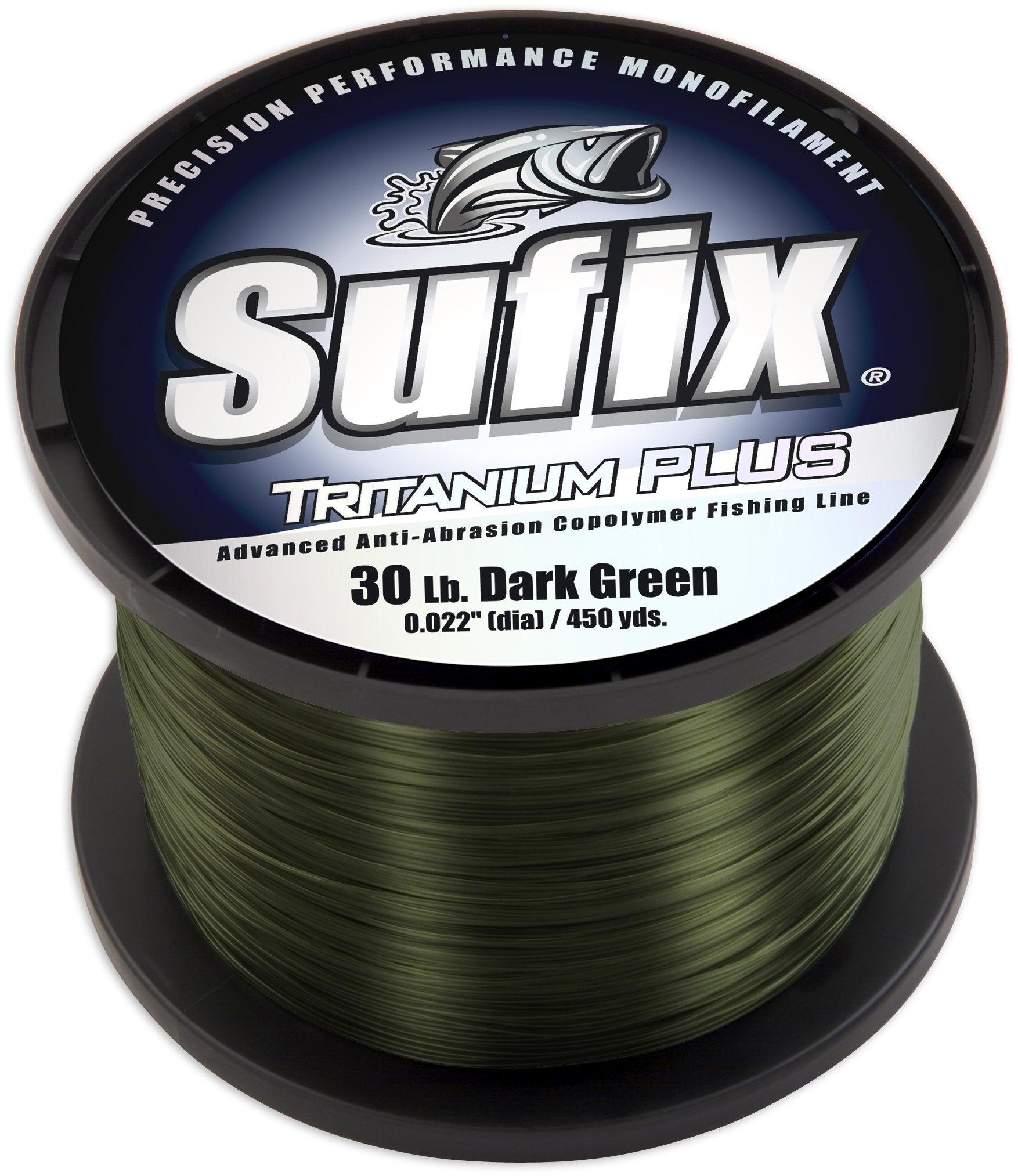 Sufix Tritanium Plus 1/4-Pound Spool Size Fishing Line (Dark Green, 8-Pound)
