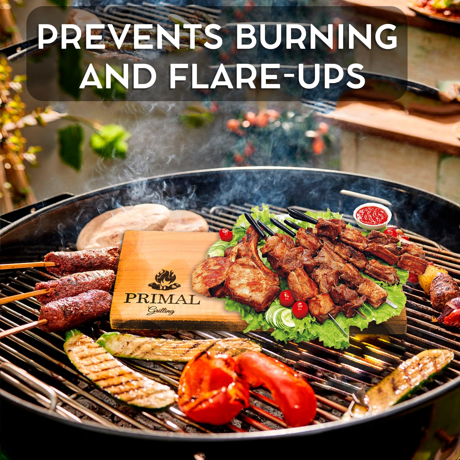 Primal Grilling Premium Cedar Planks - Cedar Planks for Grilling Salmon - Thicker Design for Moister - Wood Planks for Grilling with Free Recipe Card - Cedar Grilling Planks for Fish & Steaks (5 Pack)
