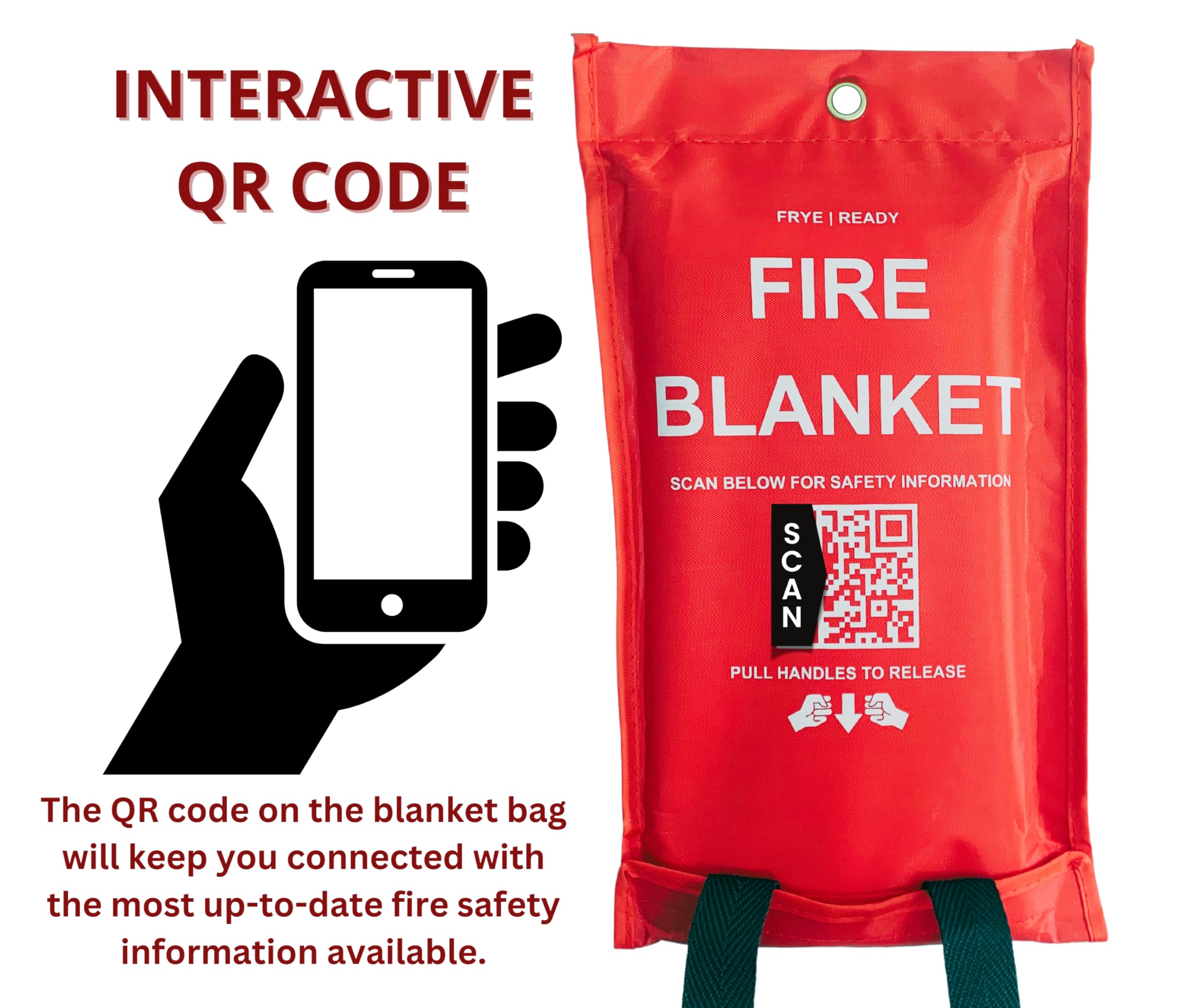 Fire Blanket - 2 Pack - Fire Blankets Emergency for Home, Fire Blanket for Home and Kitchen or Fire Blankets to Smother a Kitchen Fire Fire Blanket for Home w/PDF Guide, SecureGuard Technology, USA