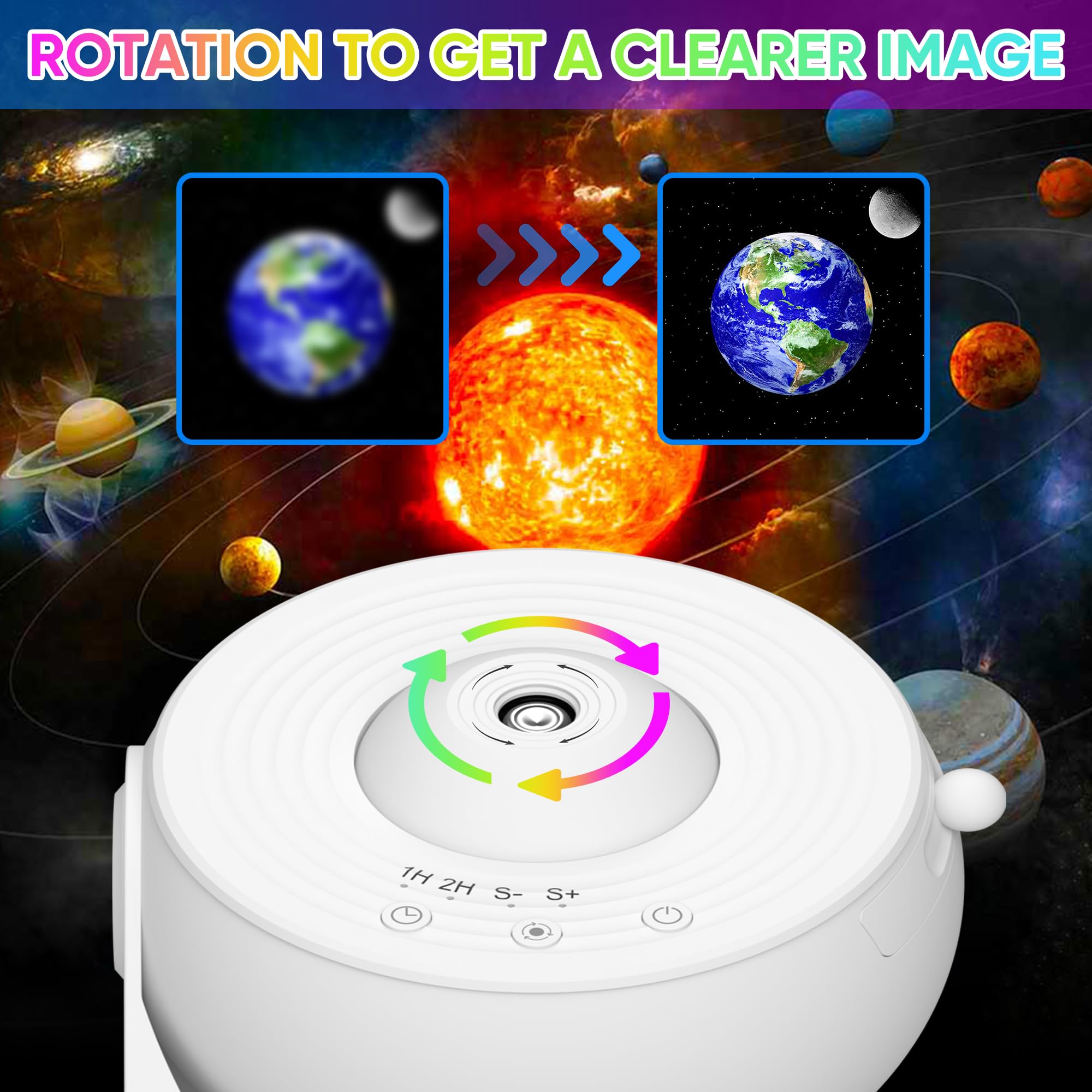 FlyLily Galaxy Projector - 13 in 1 HD Planetarium Star Projector for Bedroom, 360 Rotating Galaxy Light with Adjustable Knob and Timer for Kids, Ceiling, Gifts, Room Decoration