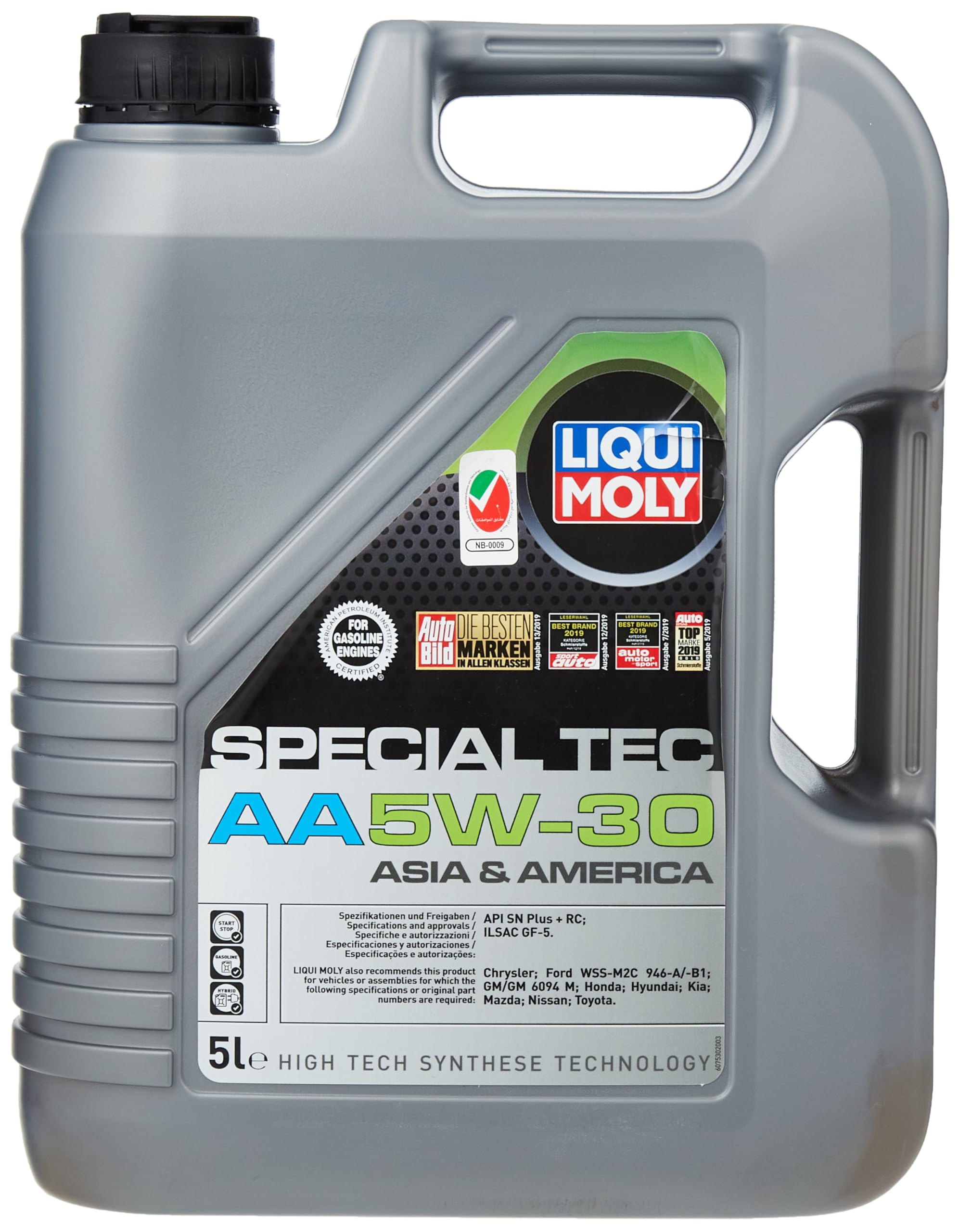 LIQUI MOLY Special Tec AA SAE 5W-30 | 5 L | Fully synthetic engine oil | SKU: 20138