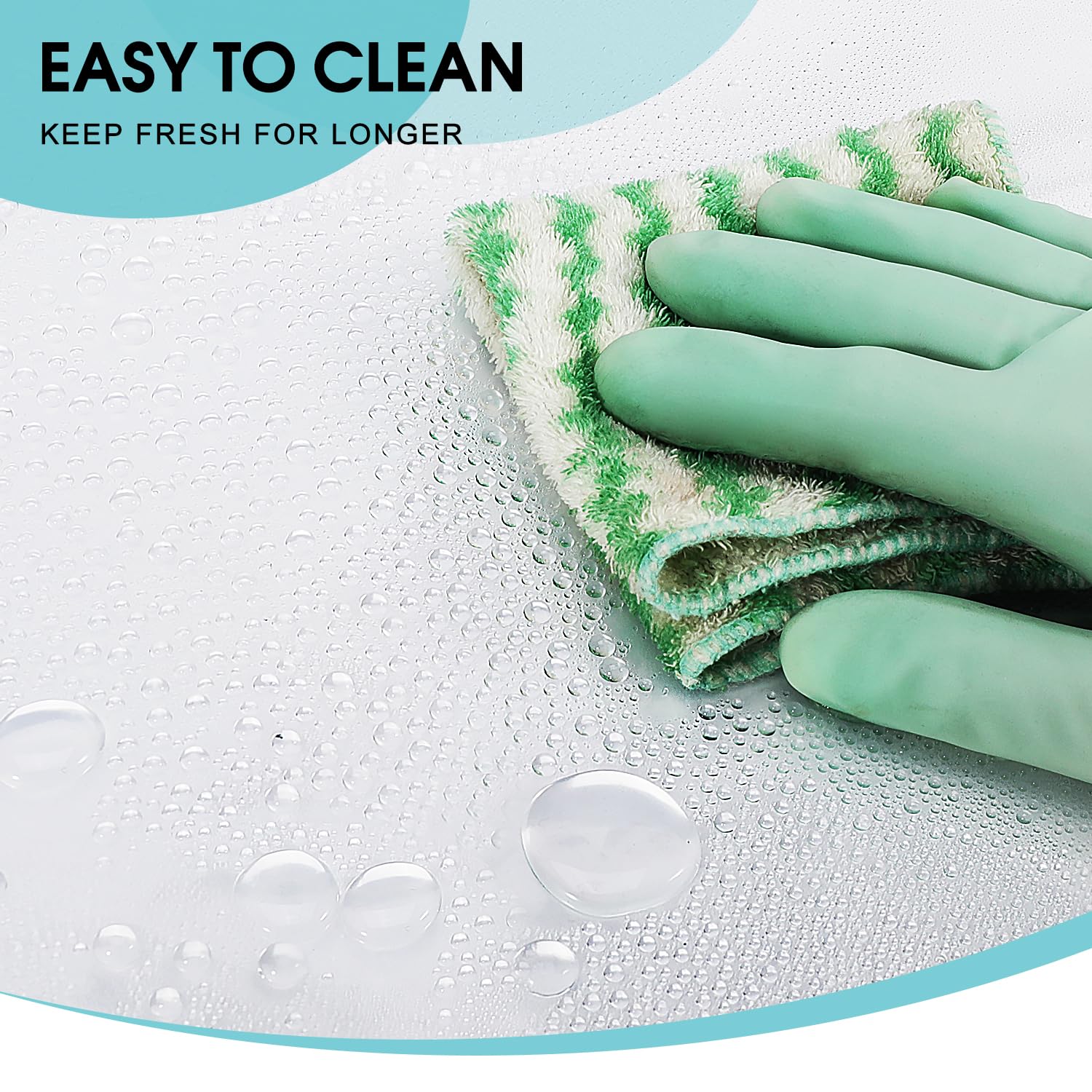 Shower Curtain Plastic Water Resistent PEVA Heavy Weight Thick Bathroom Clear Curtain, Minimalist Home Bathroom Curtain Décor 72x72 Inches