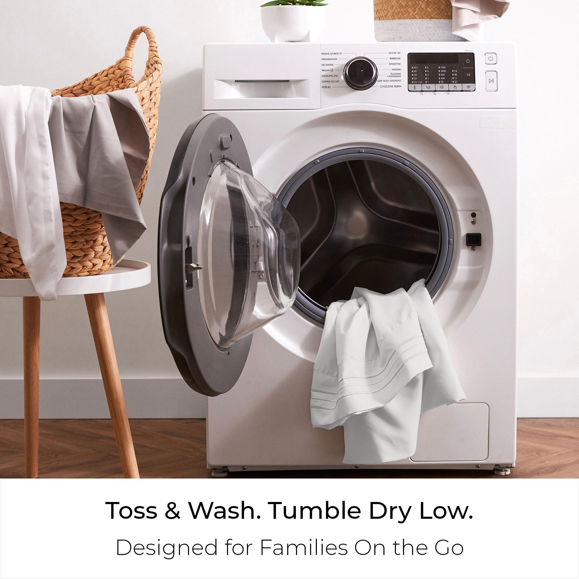 Mellanni King Size Flat Sheet - Iconic Collection Bedding - Hotel Luxury, Extra Soft, Cooling - Wrinkle, Fade, Stain Resistant - 1 Flat Sheet Only (King, White)