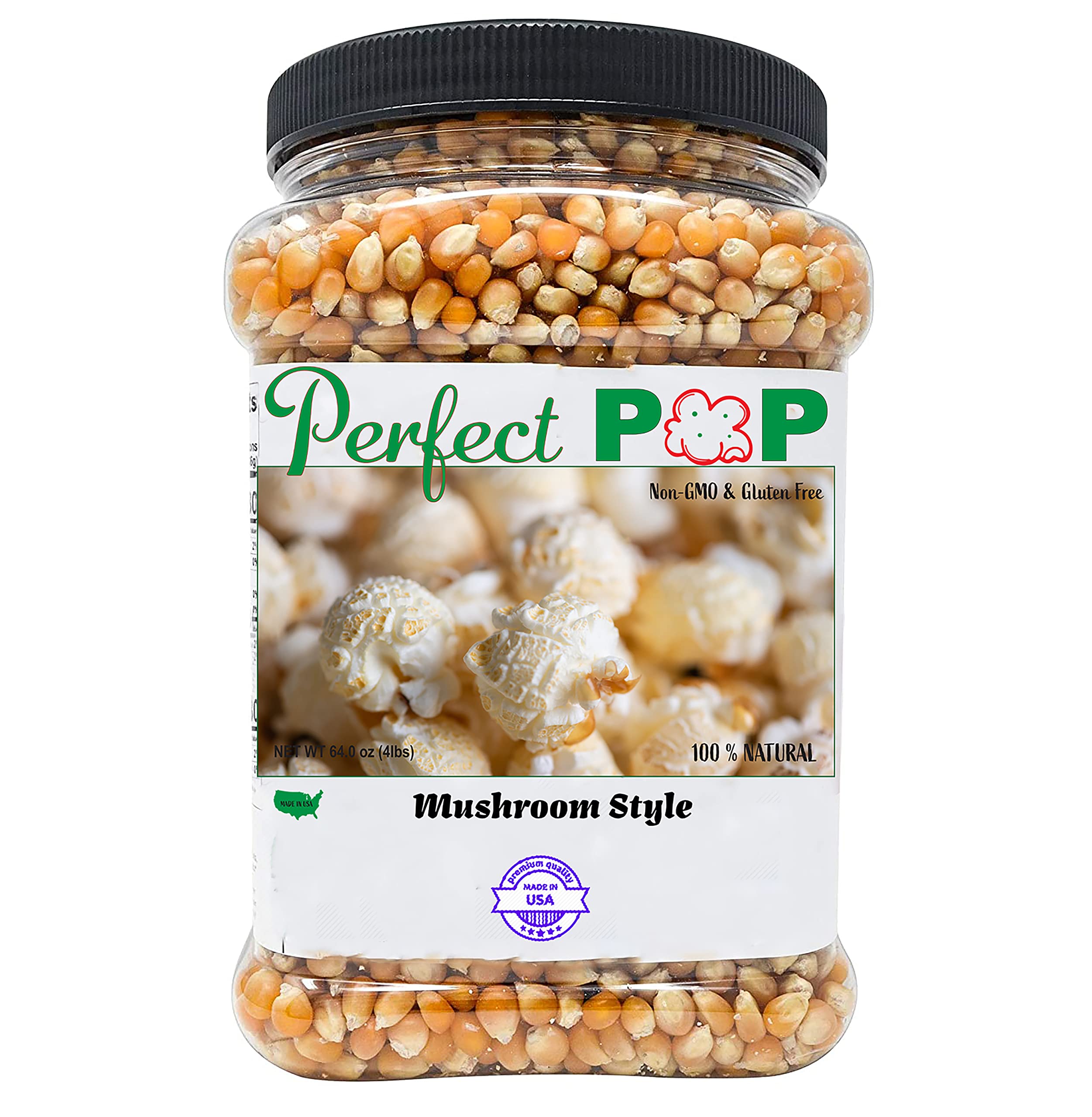 Concession Essentials Premium Gourmet Mushroom Extra Large Popcorn Kernels - 4lbs