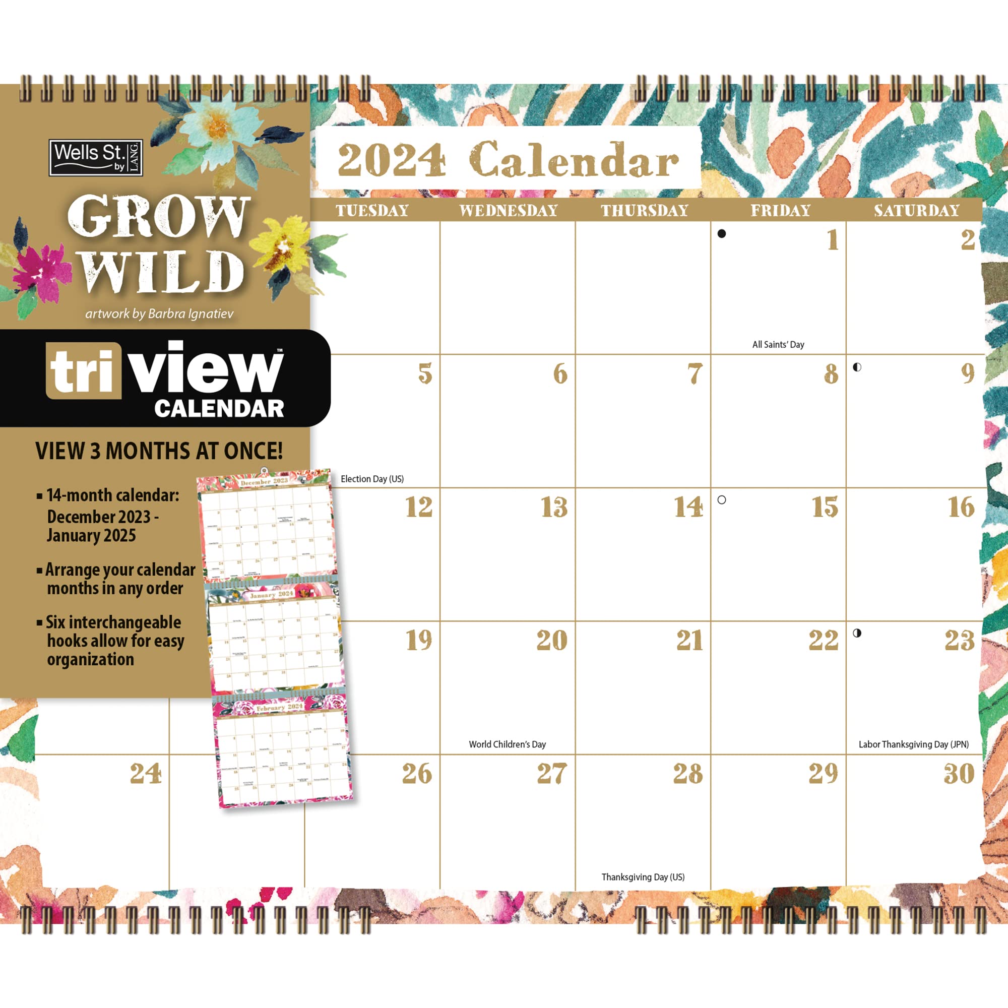 WSBL Grow Wild 2024 Tri-View™ Calendar (24997003501)