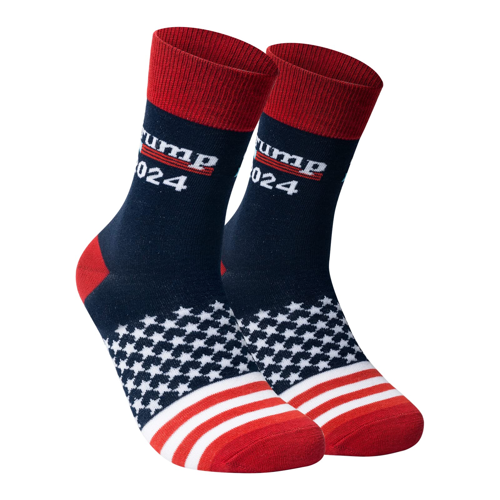 2 Pack Trump 2024 Socks, Funny Socks Men, President Patriotic Socks MAGA, Women Novelty Socks, Gag Gift, Father's Day Gift