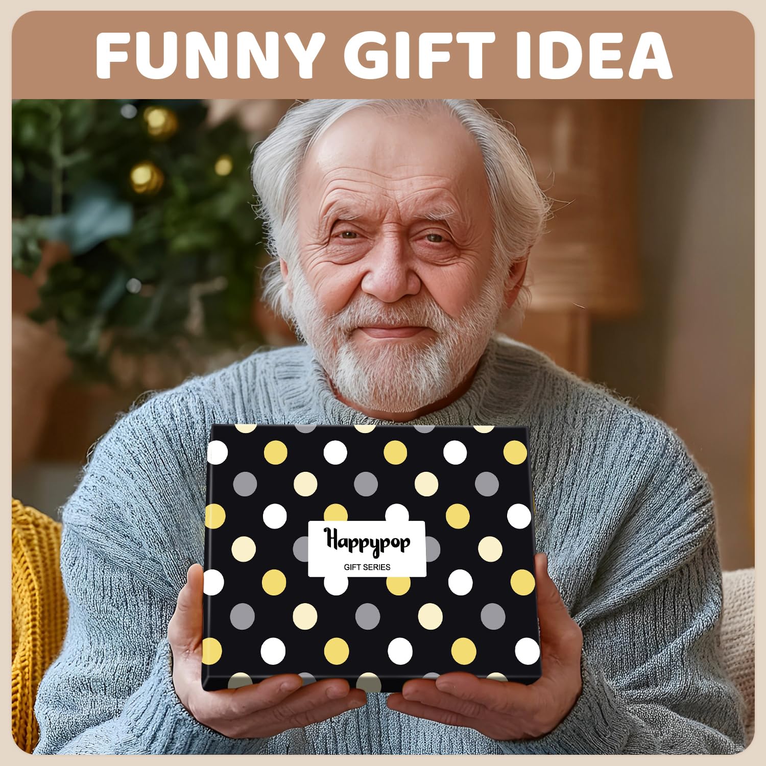 HAPPYPOP Birthday Gifts For Men - Gifts For Older Men Old People, Gifts For Dad Husband Grandpa Grandparents, Father Day Gifts Socks Christmas Stocking Stuffers